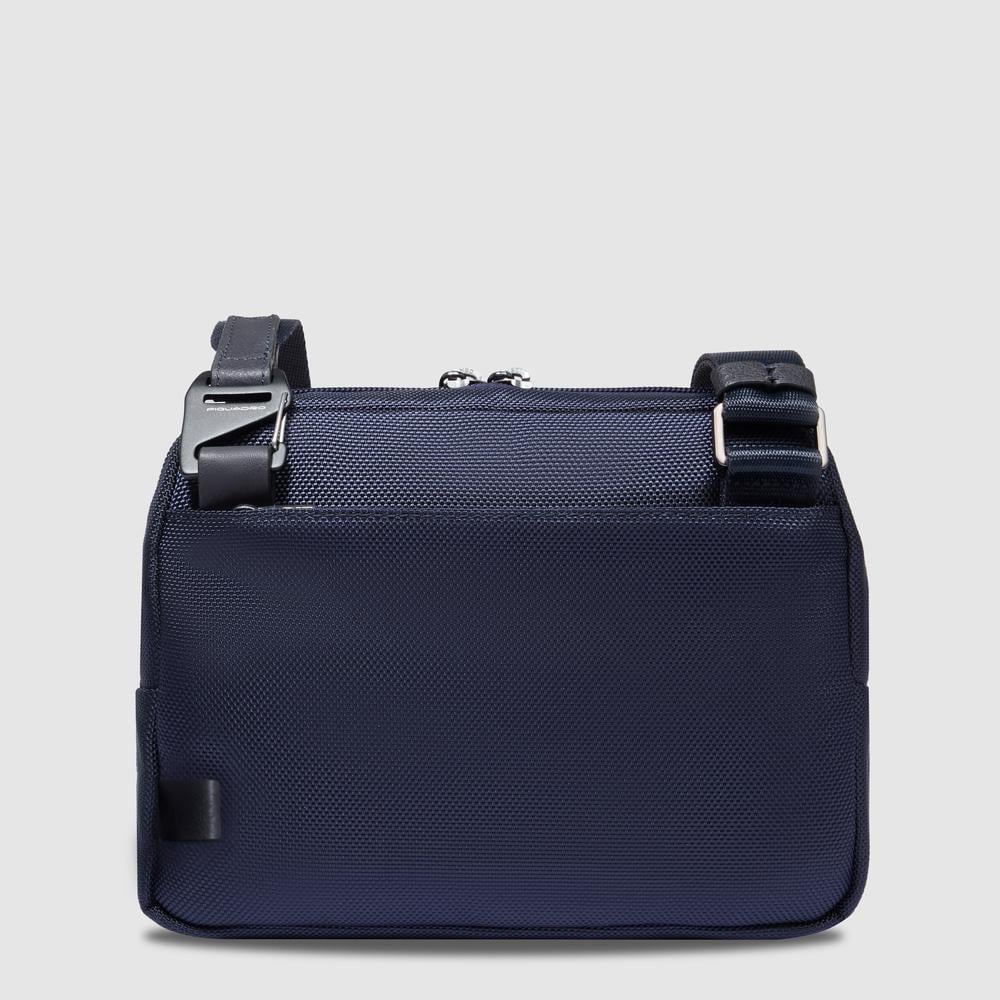 Ipad®mini crossbody bag in recycled fabric PIQUADRO Blue