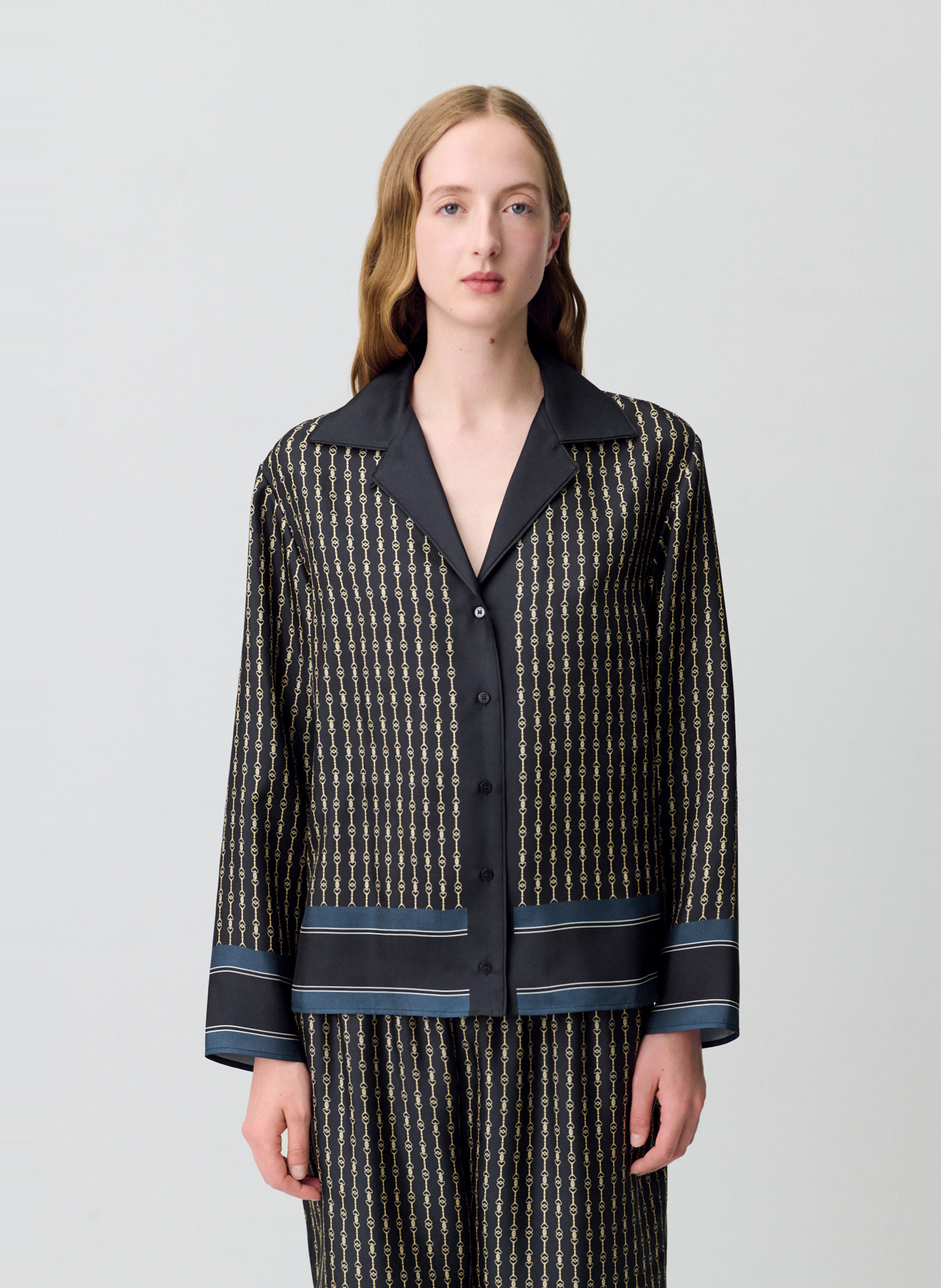 Silk fluid shirt with patterns CLAUDIE PIERLOT Multicolored