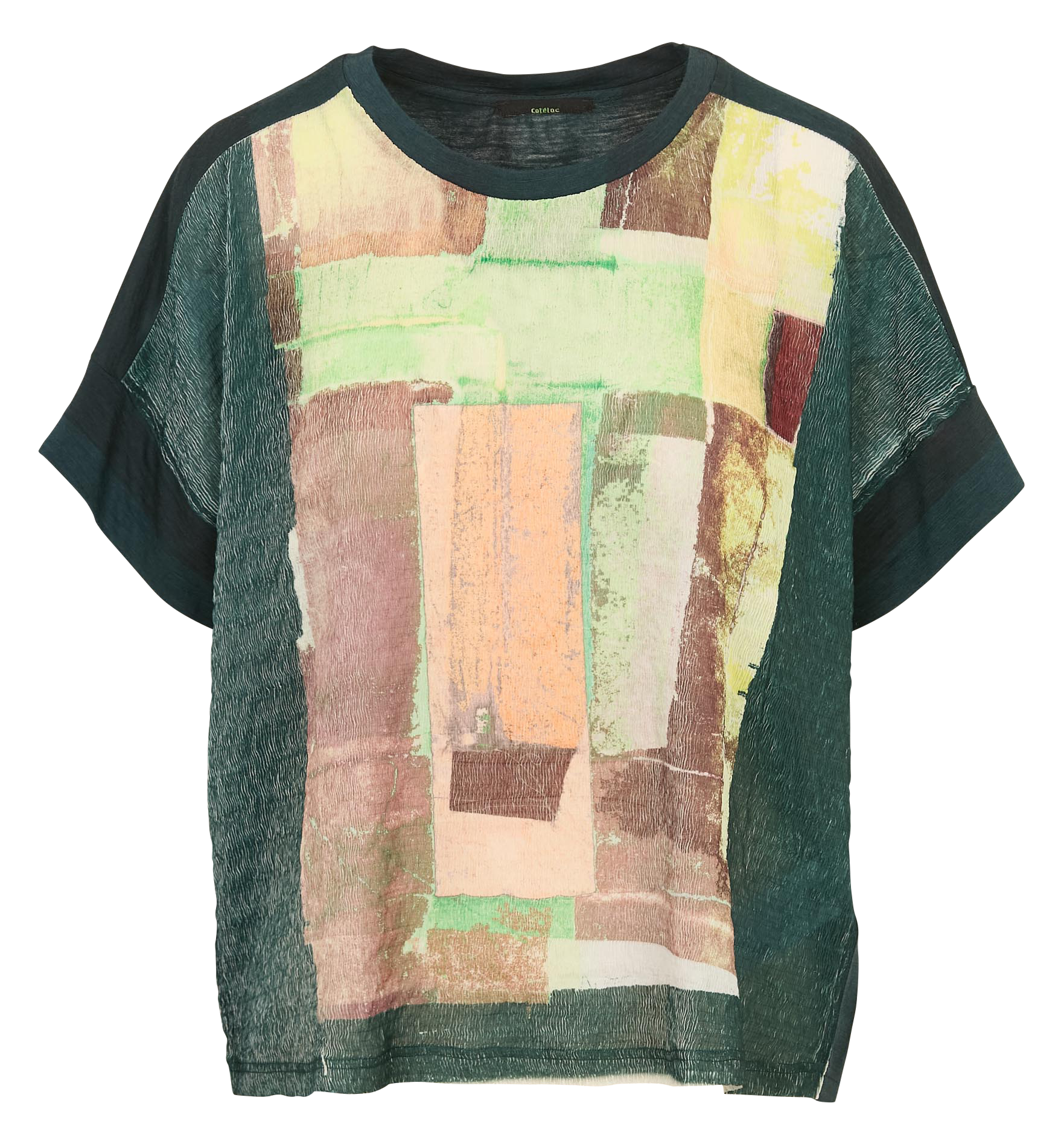 Tee-shirt col rond en laine COTELAC Vert