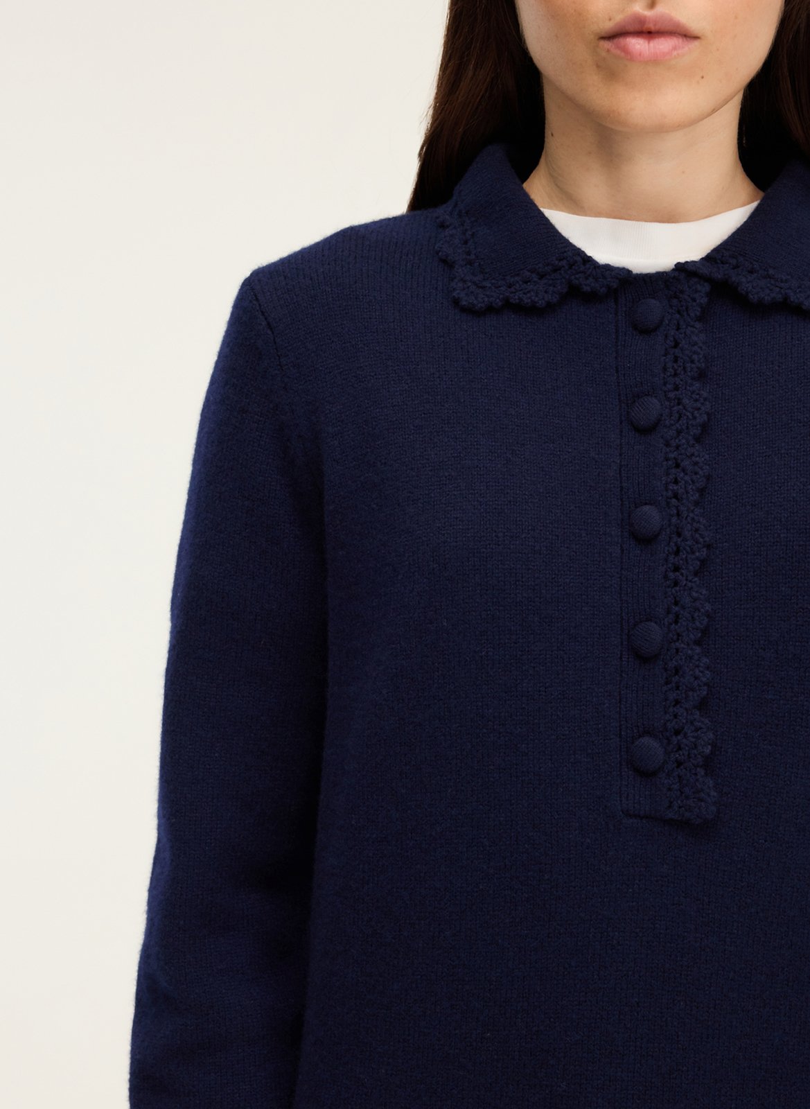 Wool polo neck sweater PABLO Blue