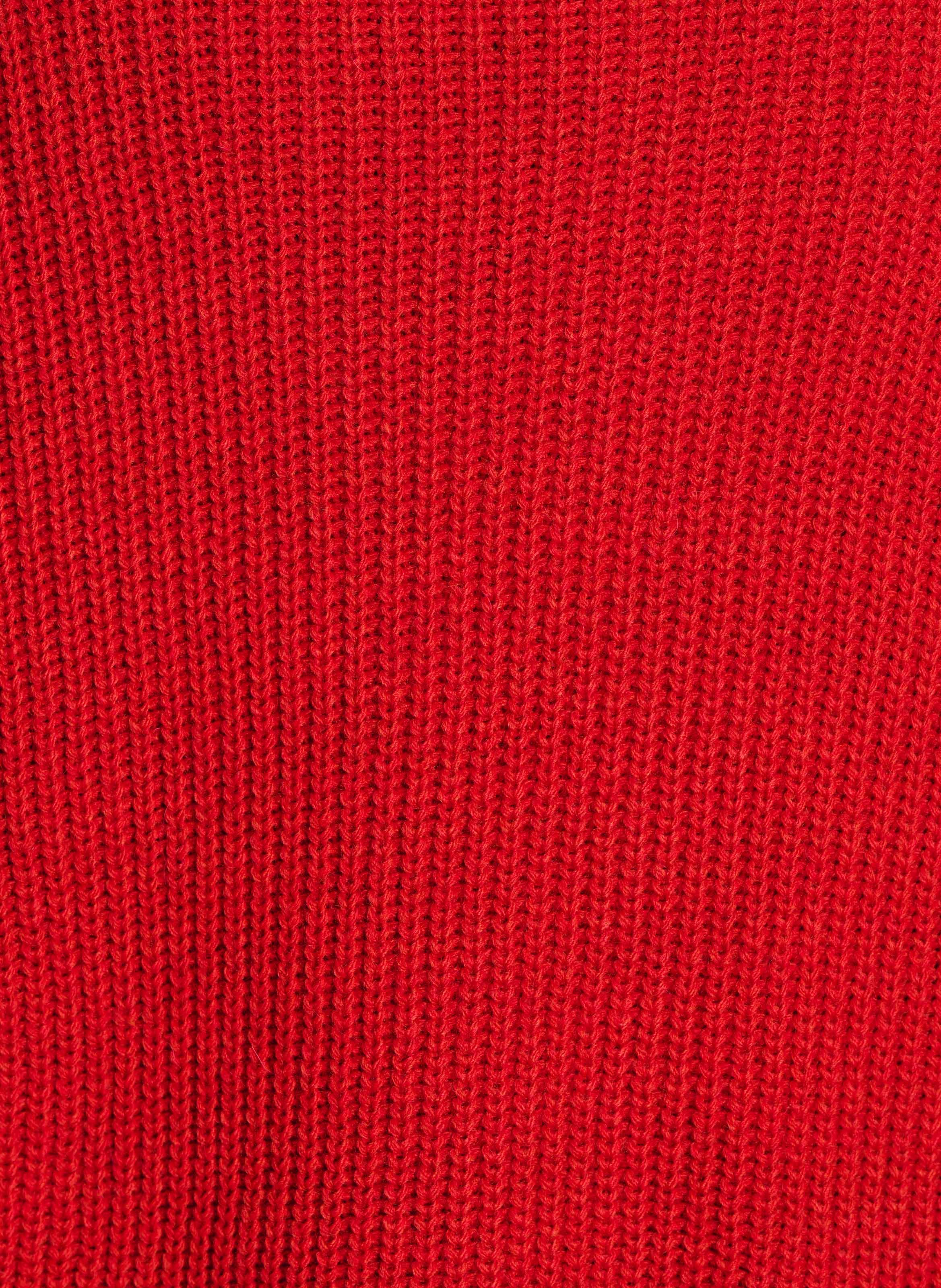 Asymmetrischer Oversized-Pullover mit Knopfleiste LA FEE MARABOUTEE Rot