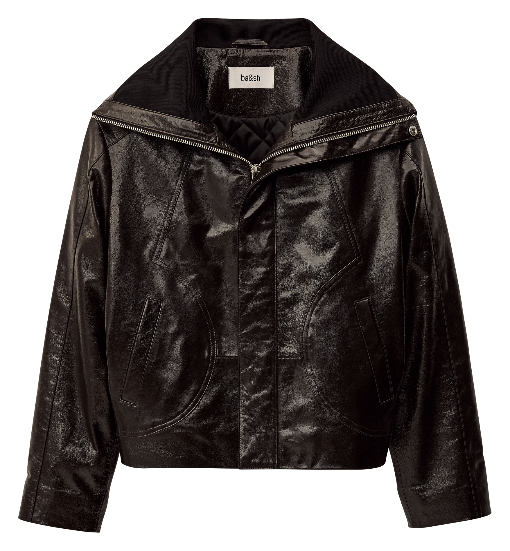 Blouson en cuir BA&SH Noir
