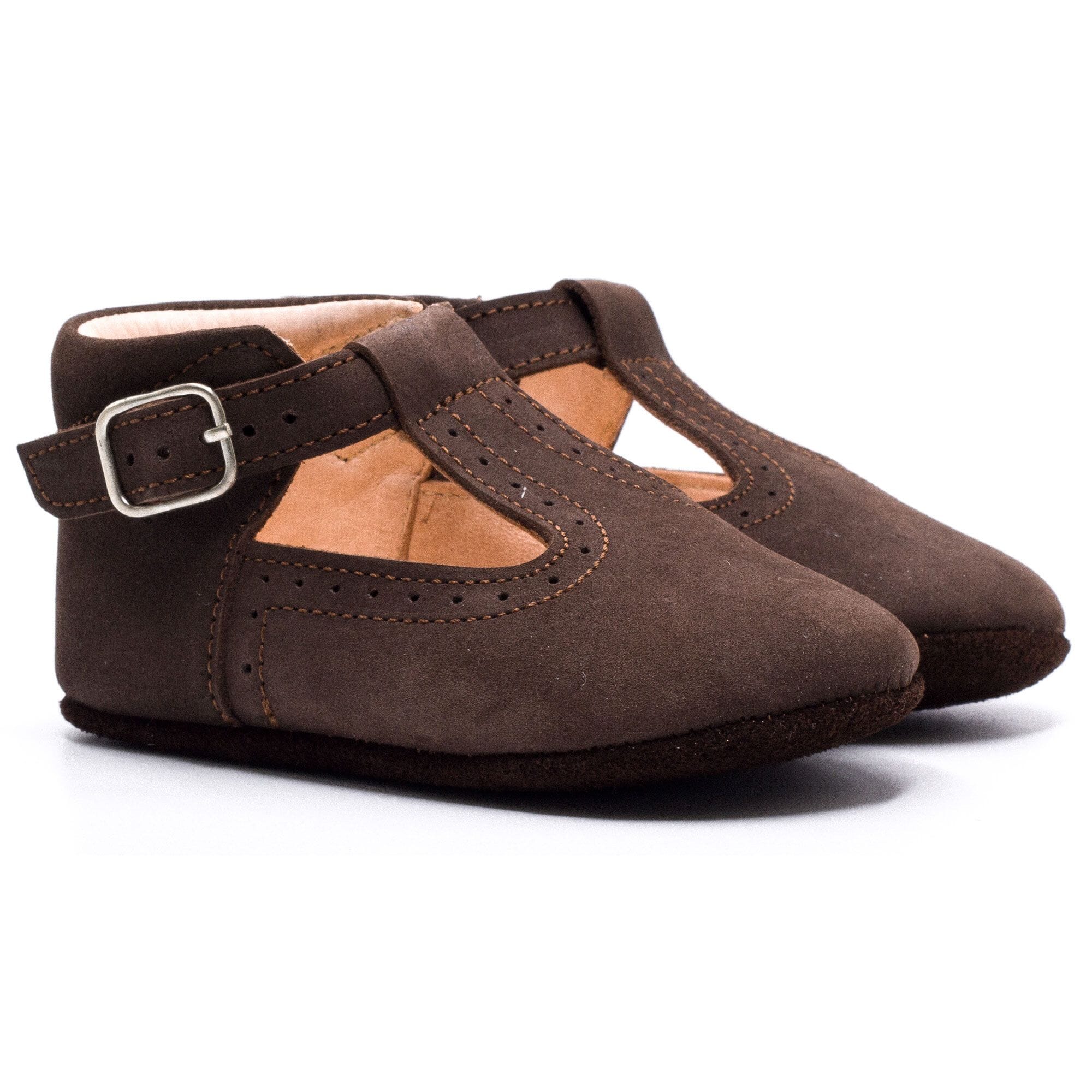 Baby leather bootie Boni & Sidonie Brown