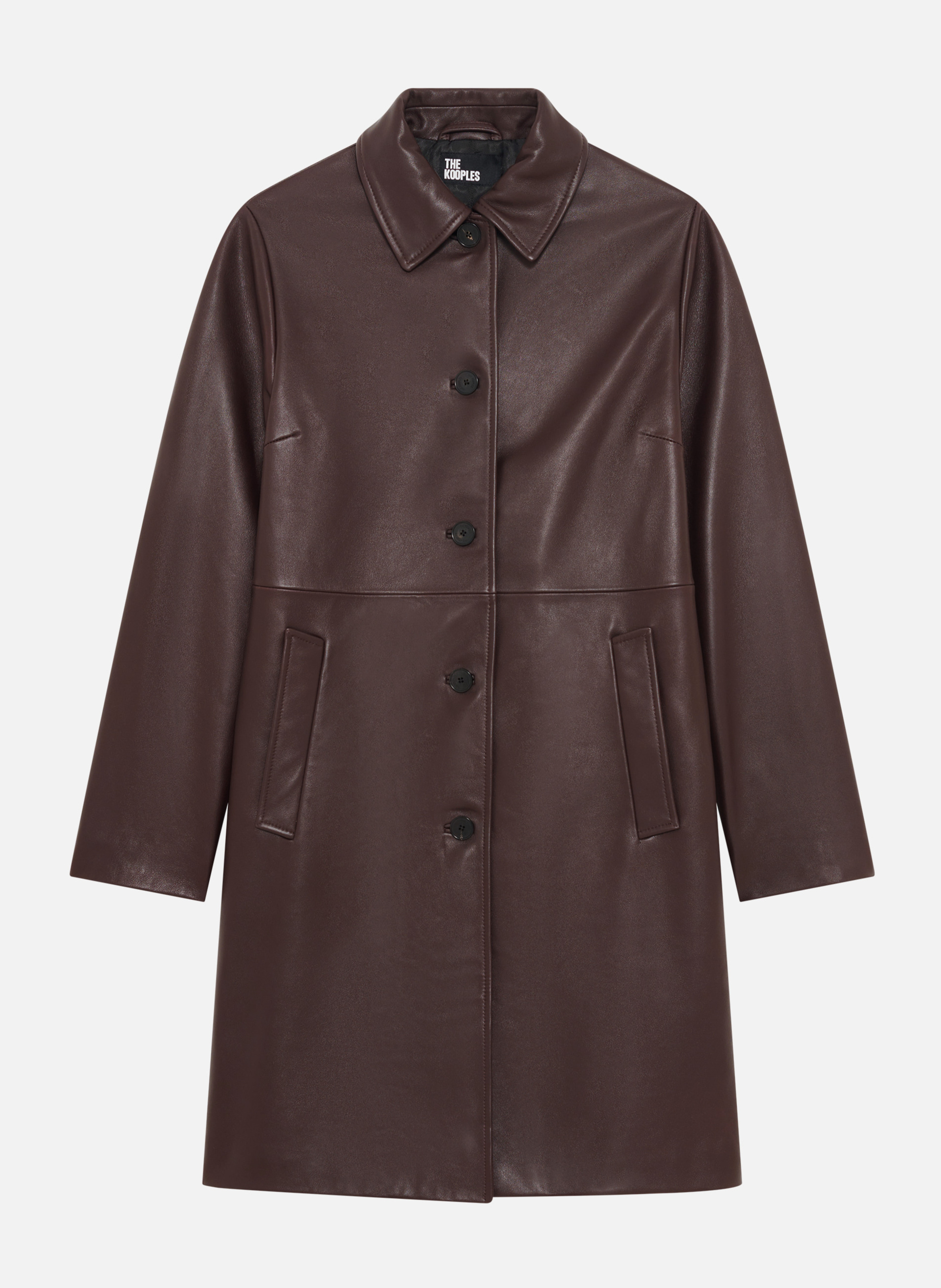 Leather coat THE KOOPLES Red