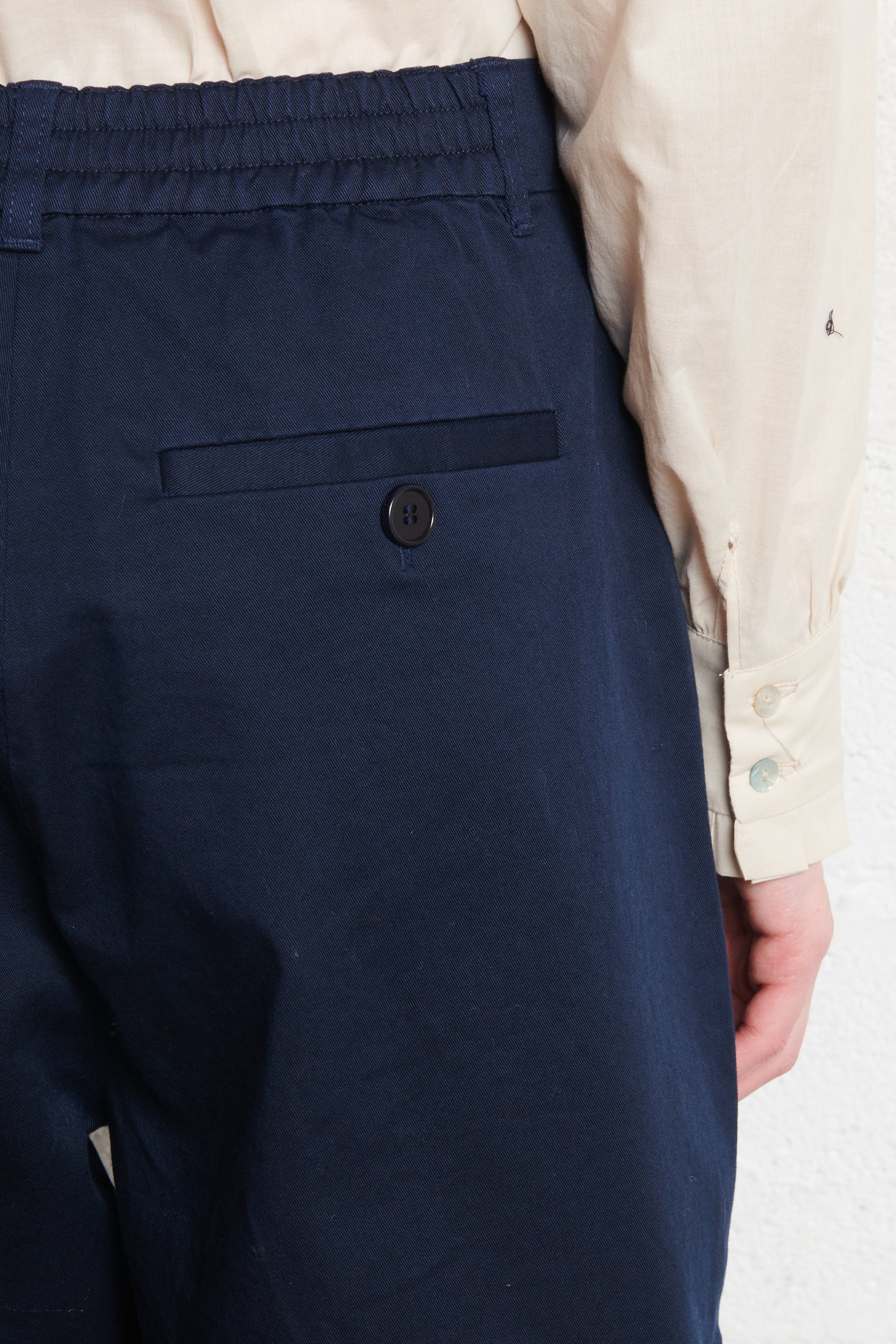 Chino van katoenmix RUE DE TOKYO Blauw