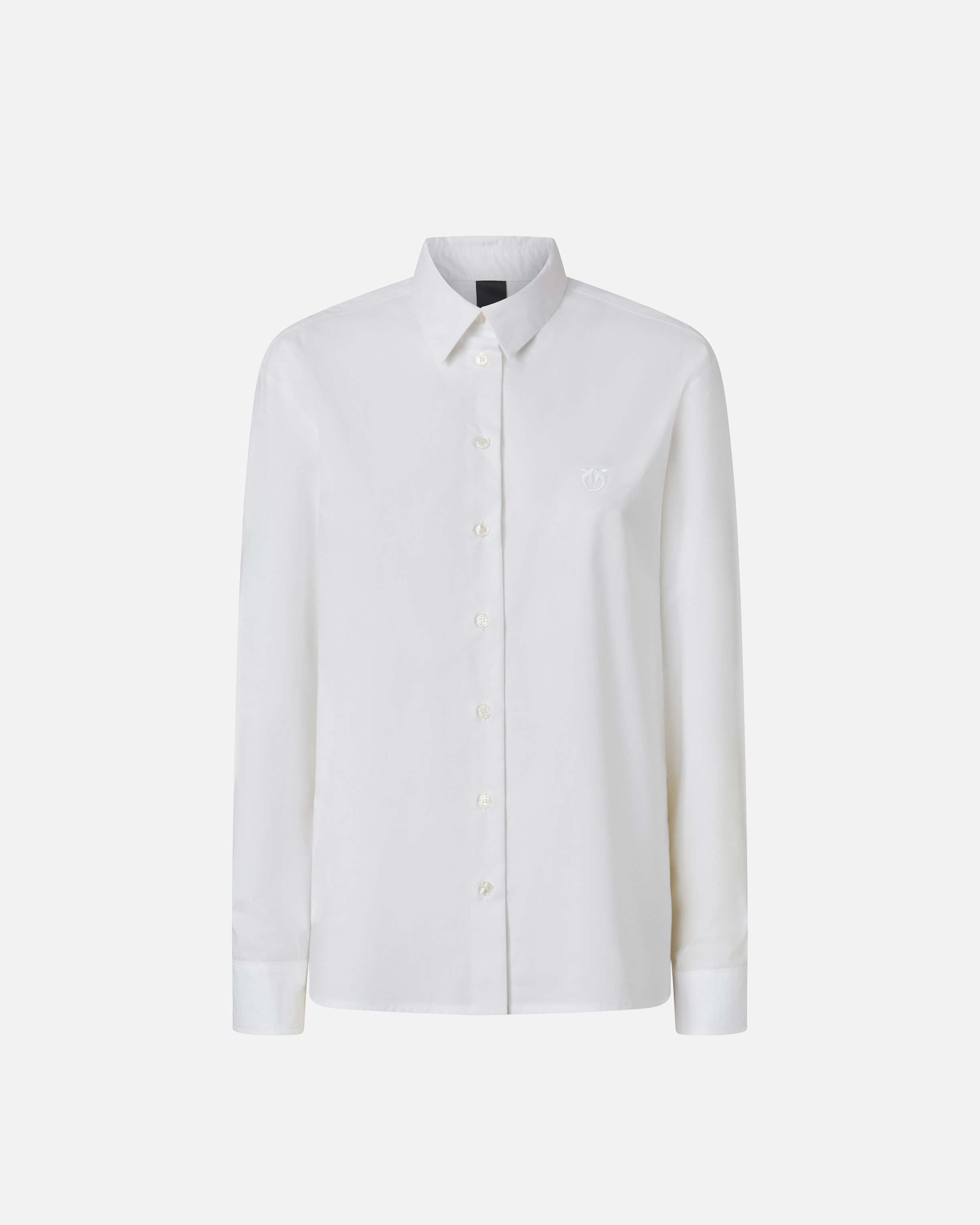 Poplin shirt with embroidery PINKO White
