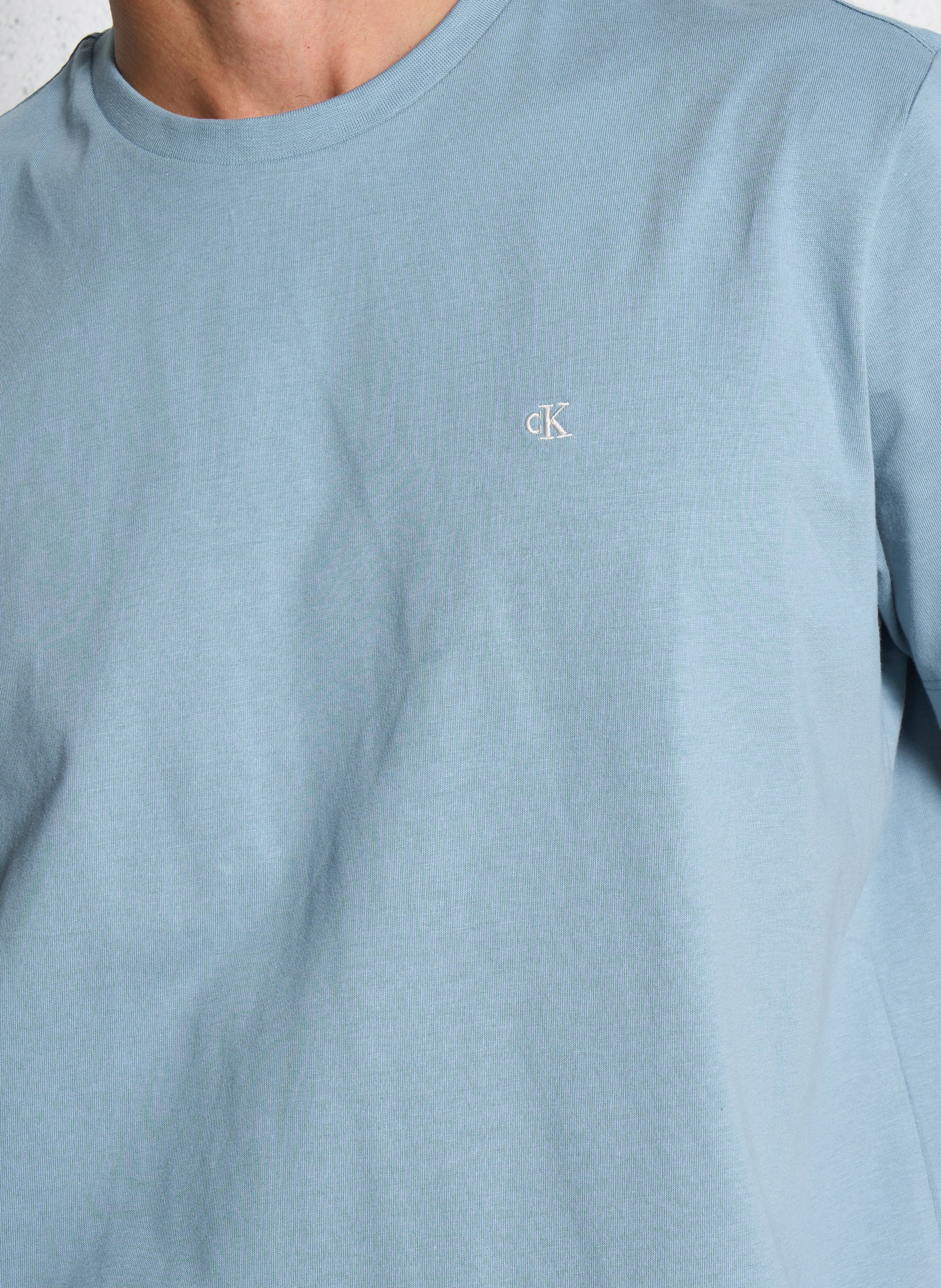 Tee-shirt droit col rond en coton CALVIN KLEIN Vert