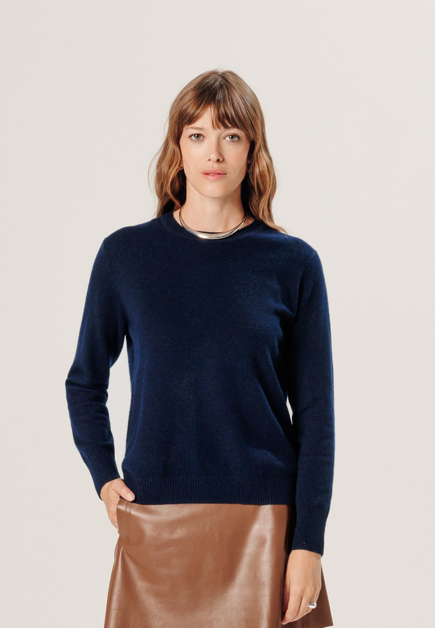 Belted cashmere sweater RODIER Blue