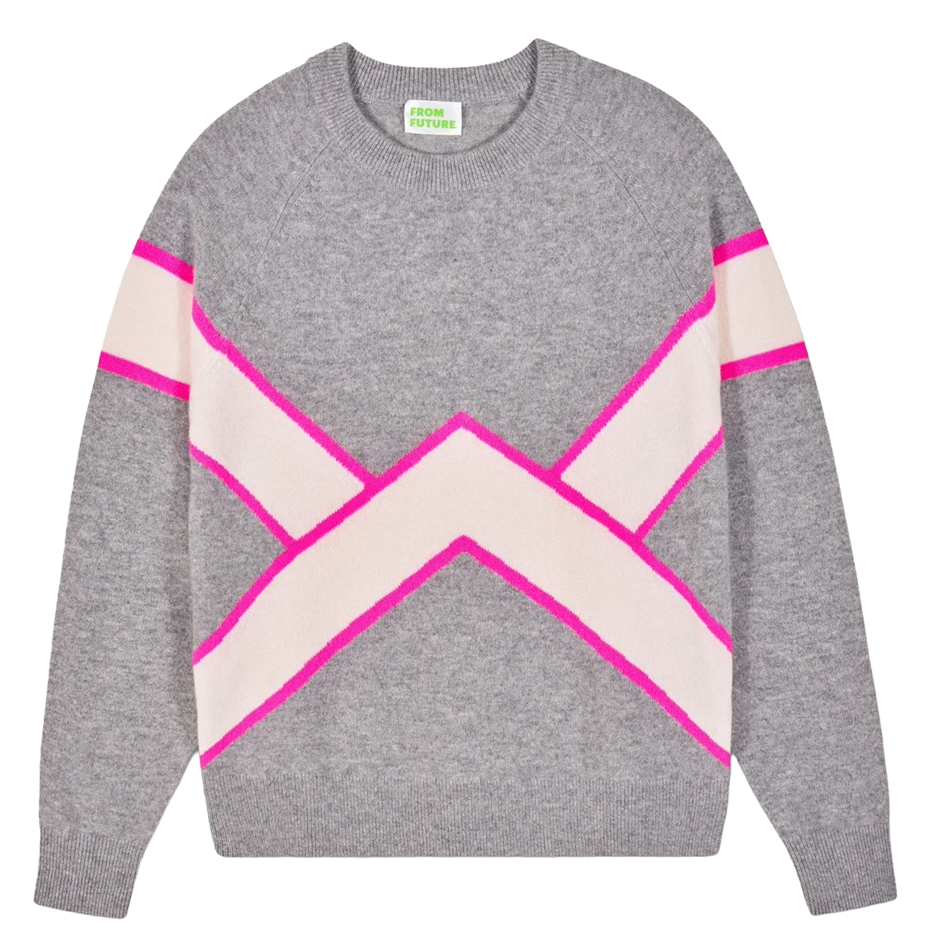 Pull col rond en cachemire FROM FUTURE Gris