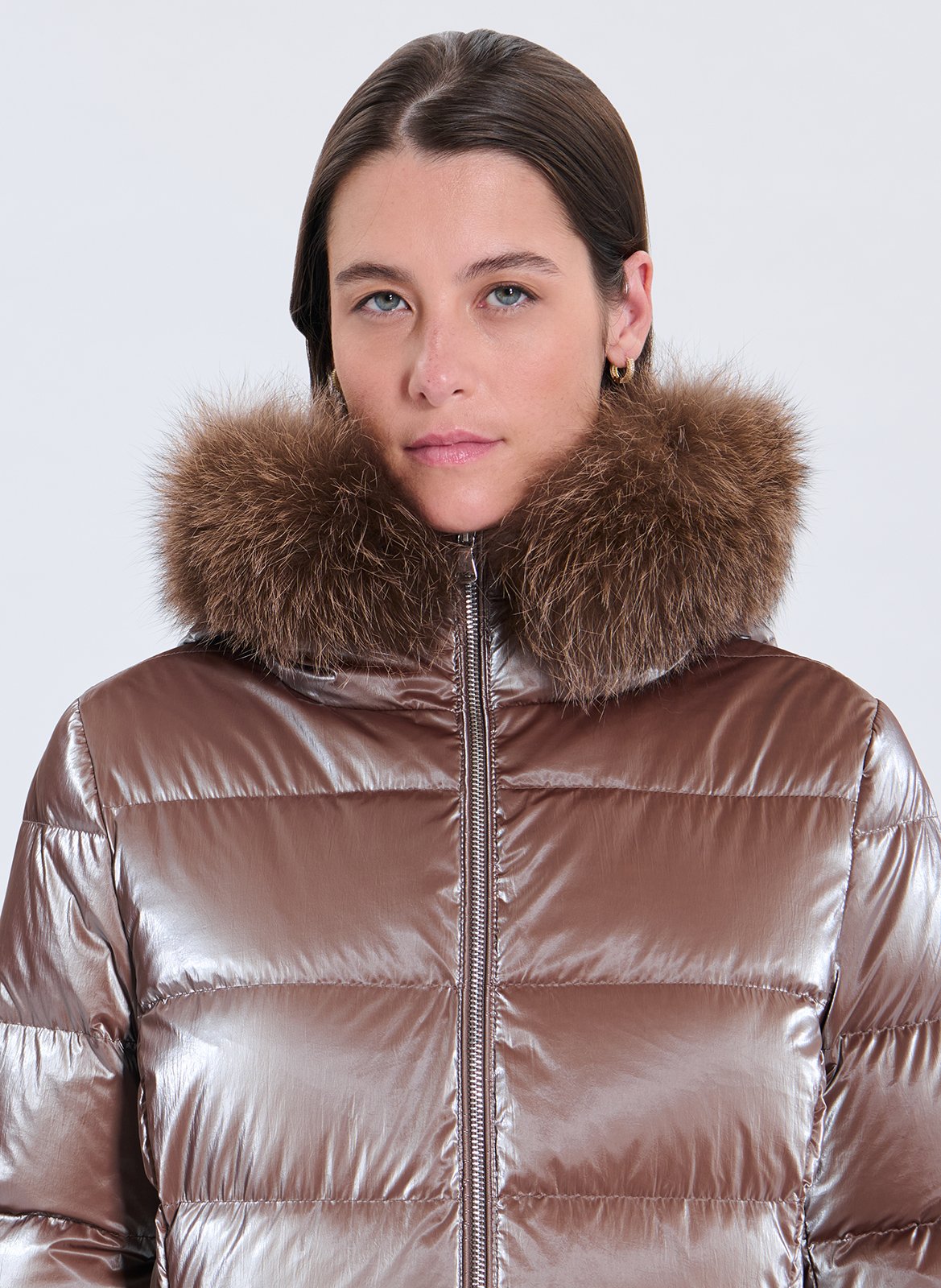 High-neck padded jacket ZAPA Beige