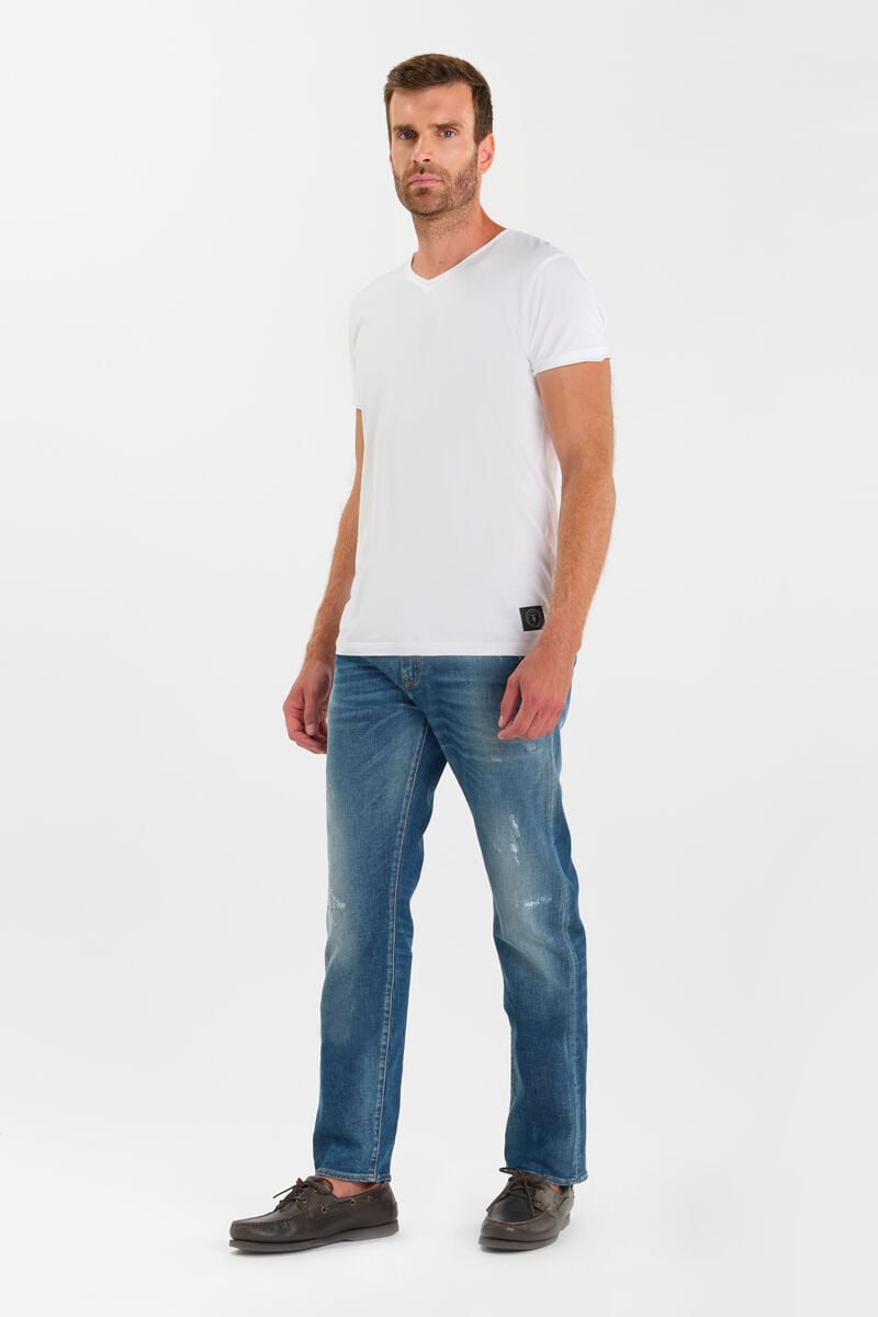 Straight leg jeans, length 34 LE TEMPS DES CERISES Blue