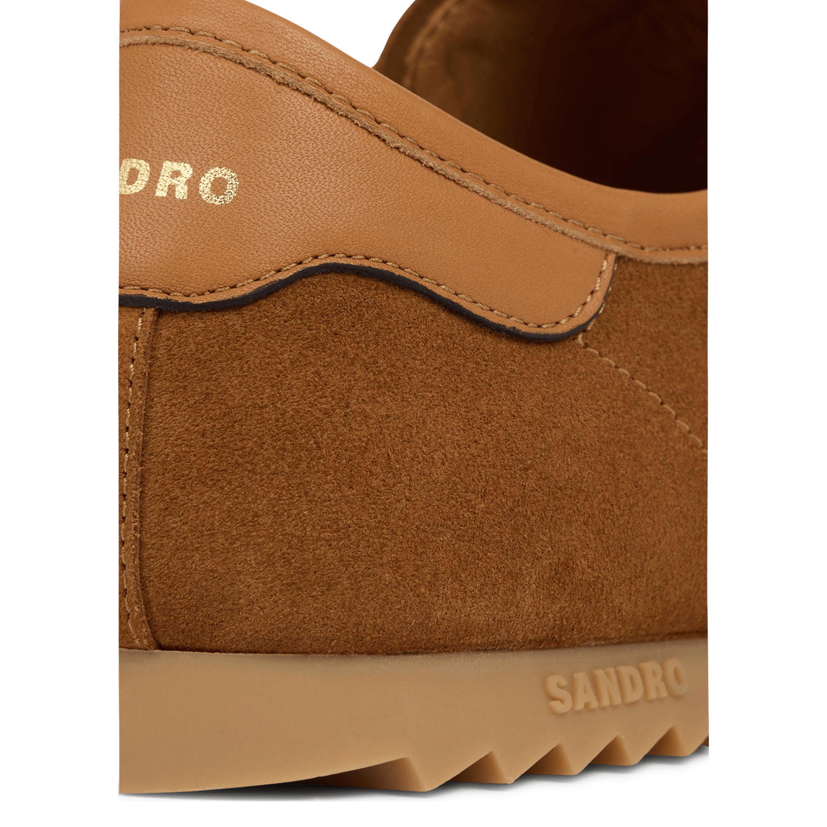 Baskets basses en cuir SANDRO Marron