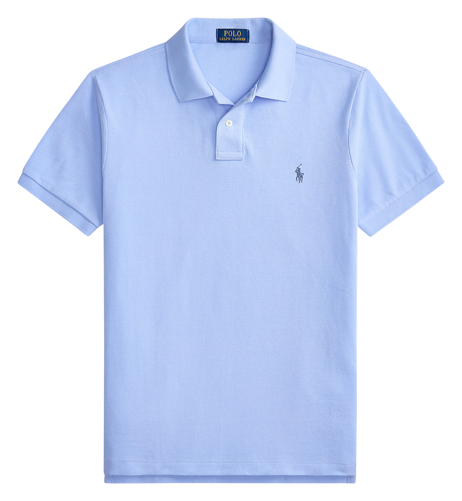Slim-fit cotton piqué polo shirt  Austin blue
