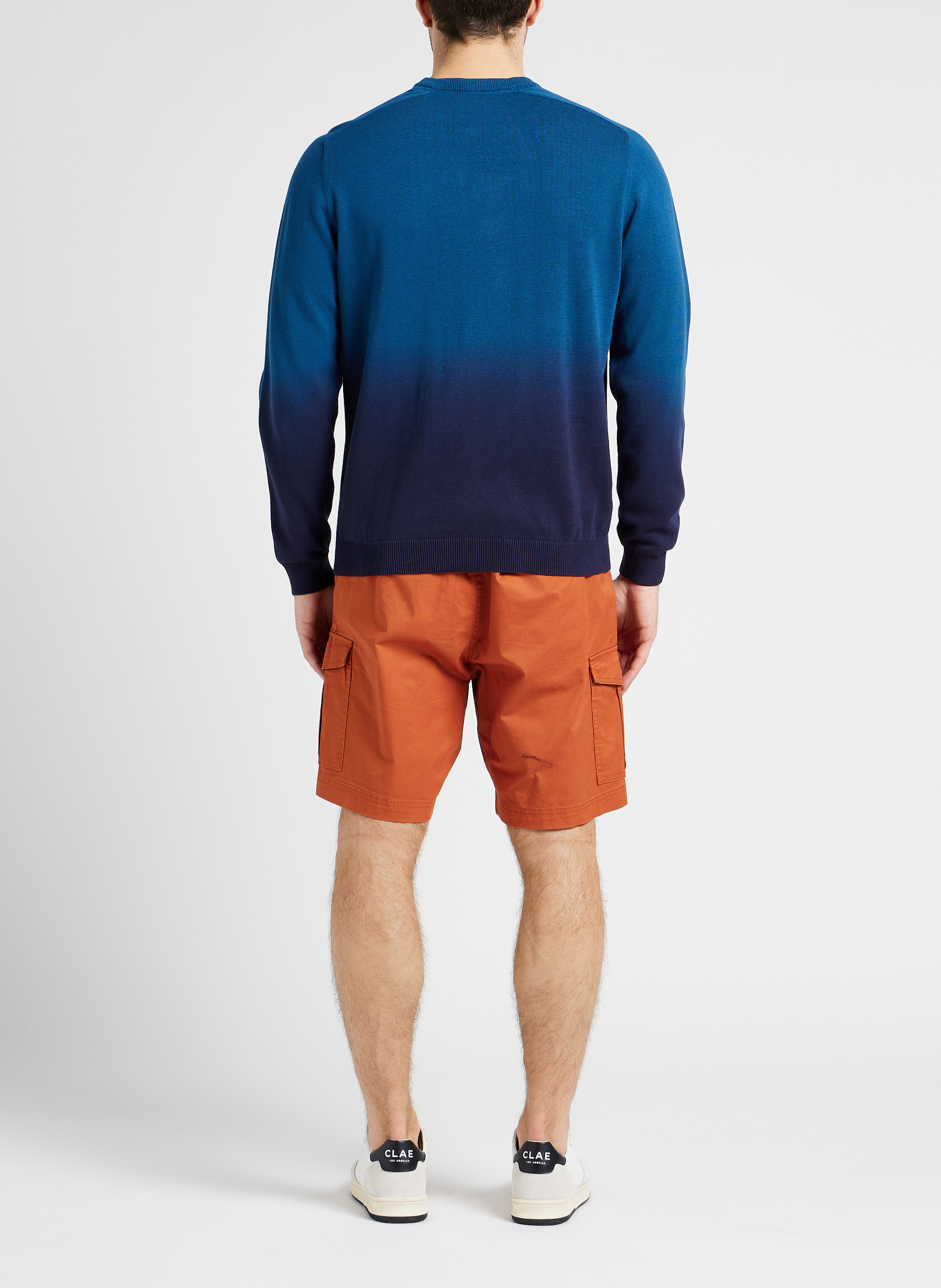 Bermuda droit en coton bio mélangé  SELECTED Orange