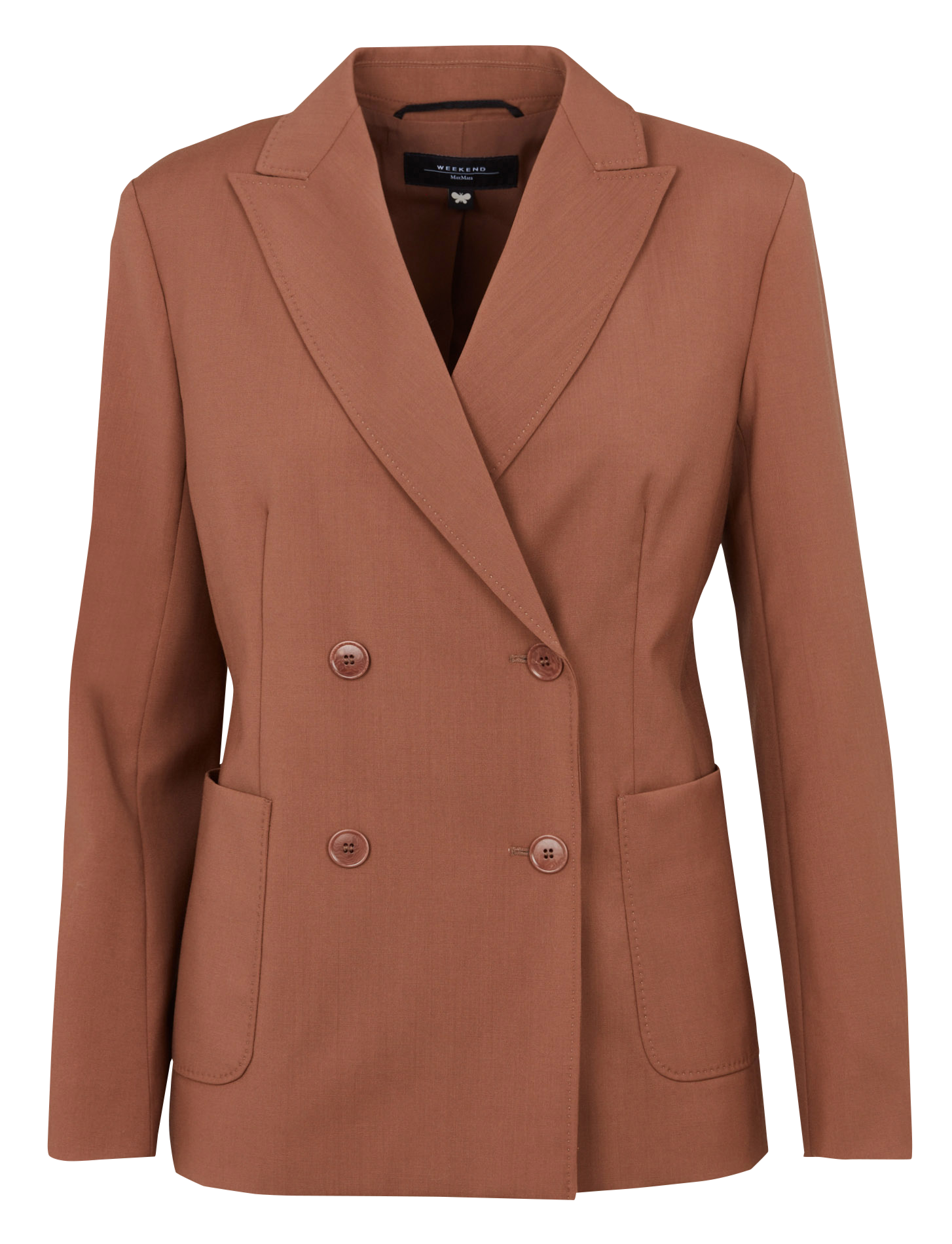 Veste de tailleur ajustée en laine MAX MARA WEEK END Marron