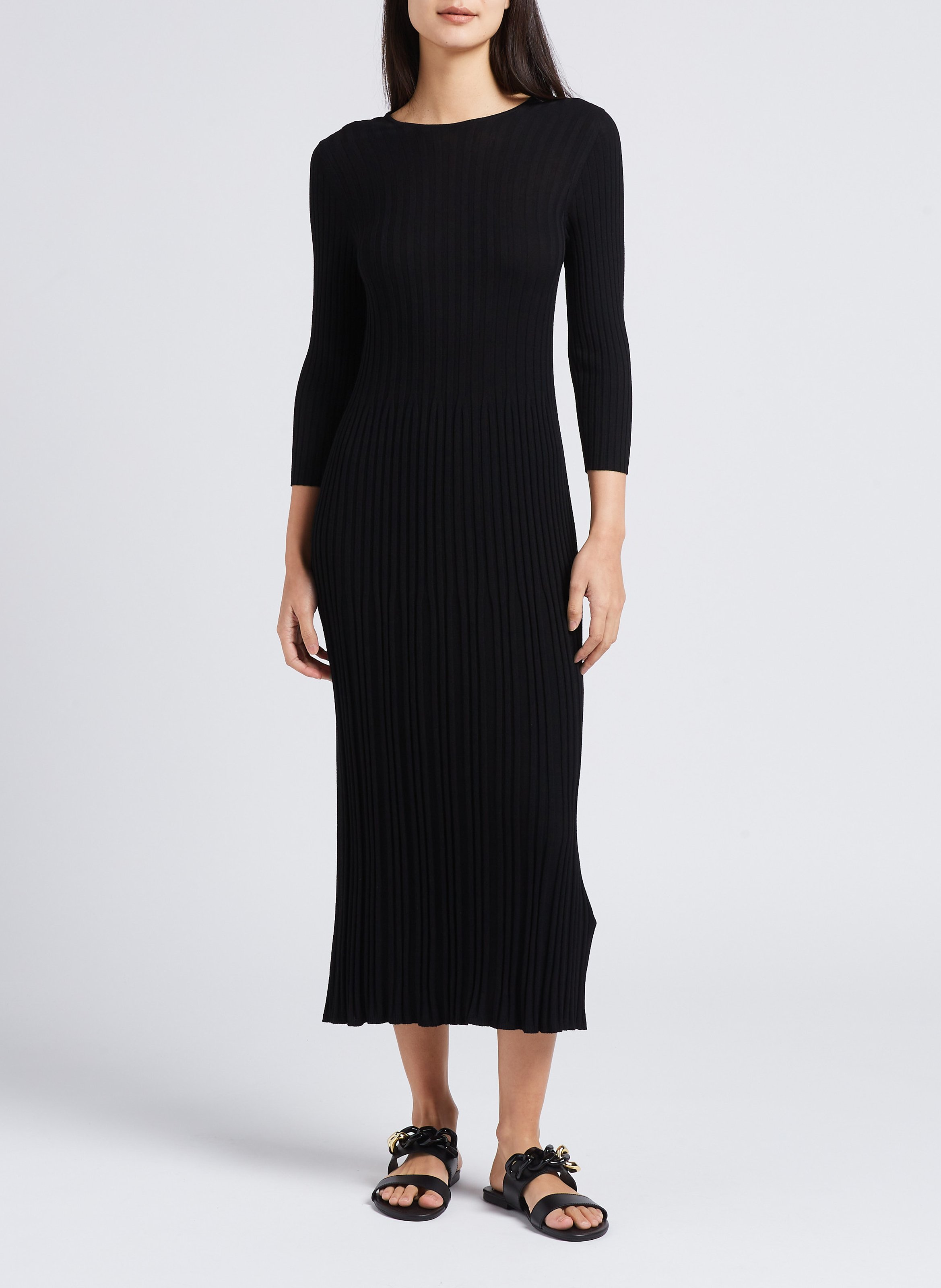 Robe longue col rond MAX MARA WEEK END Noir