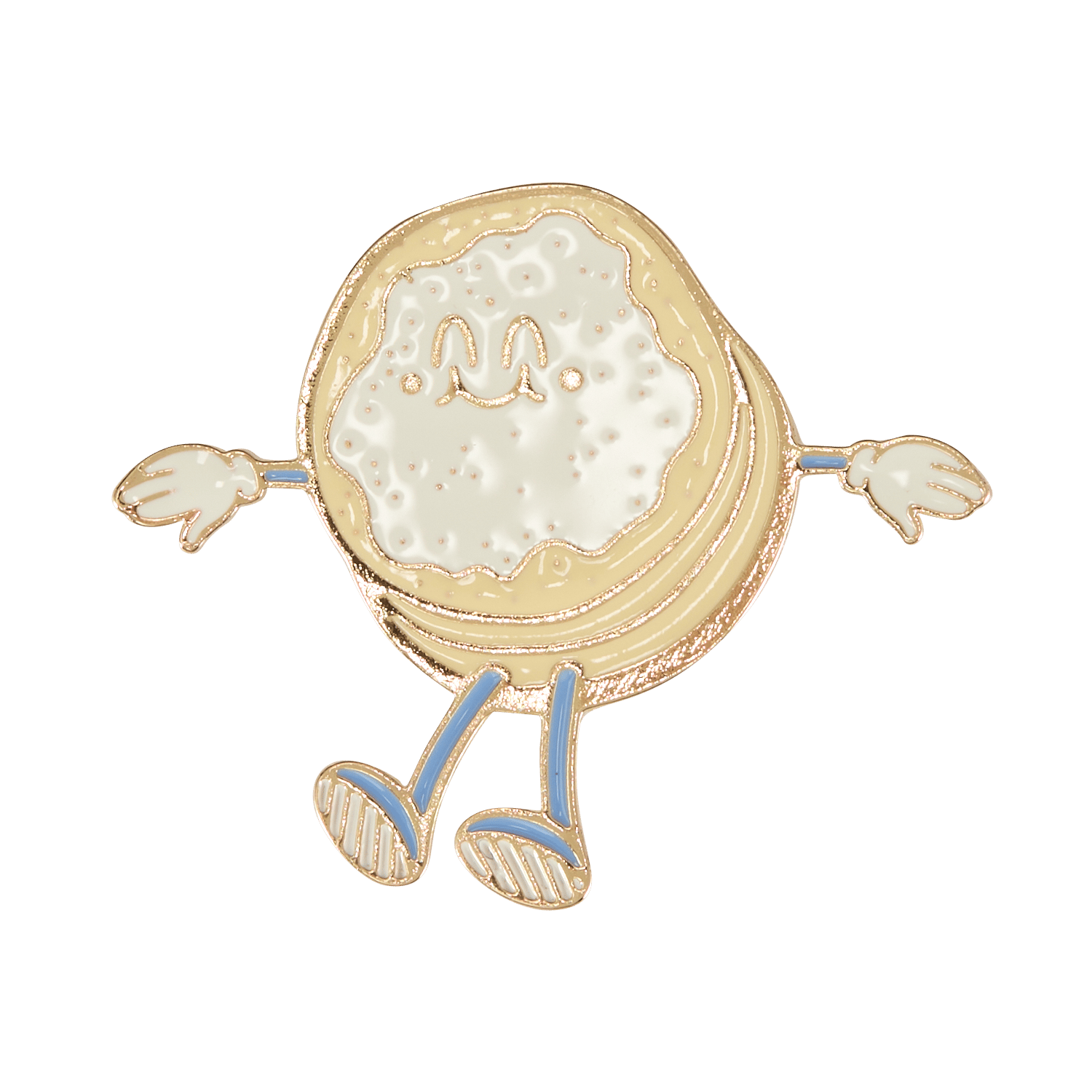 Brosche aus Messing DES PETITS HAUTS Golden