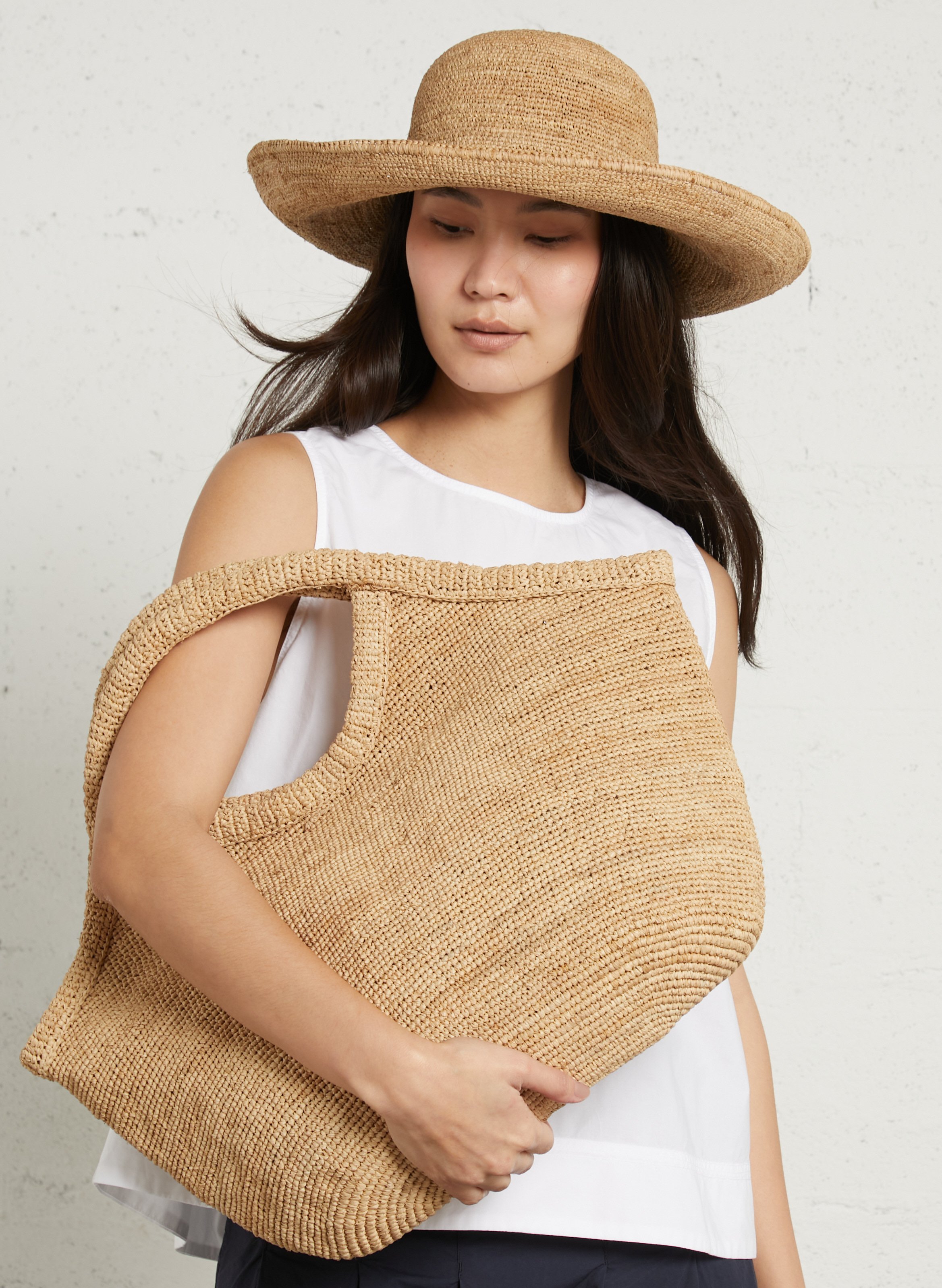 Panier en raphia IBELIV Beige