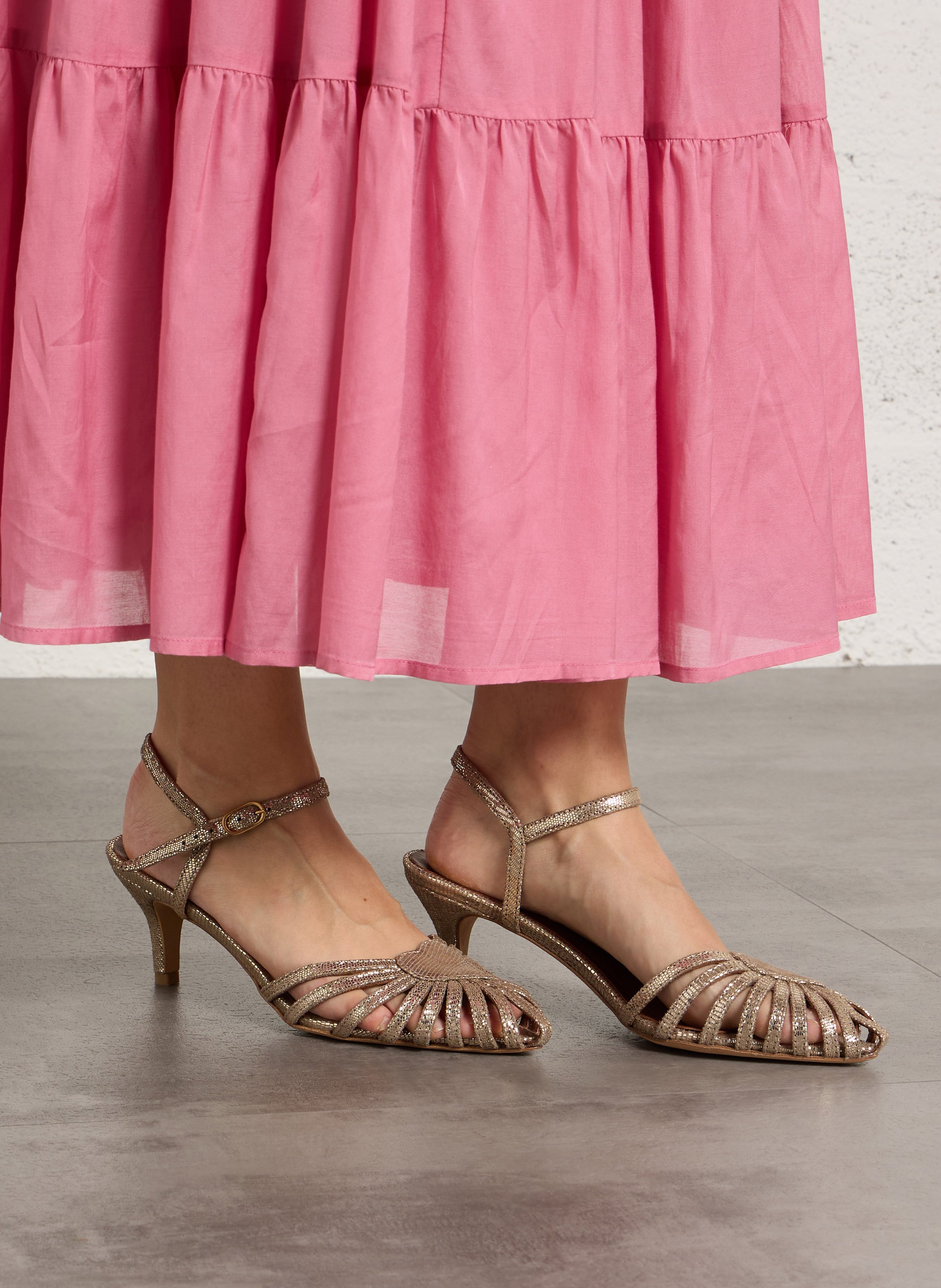 Sandalias altas de ante ANONYMOUS COPENHAGEN Dorado