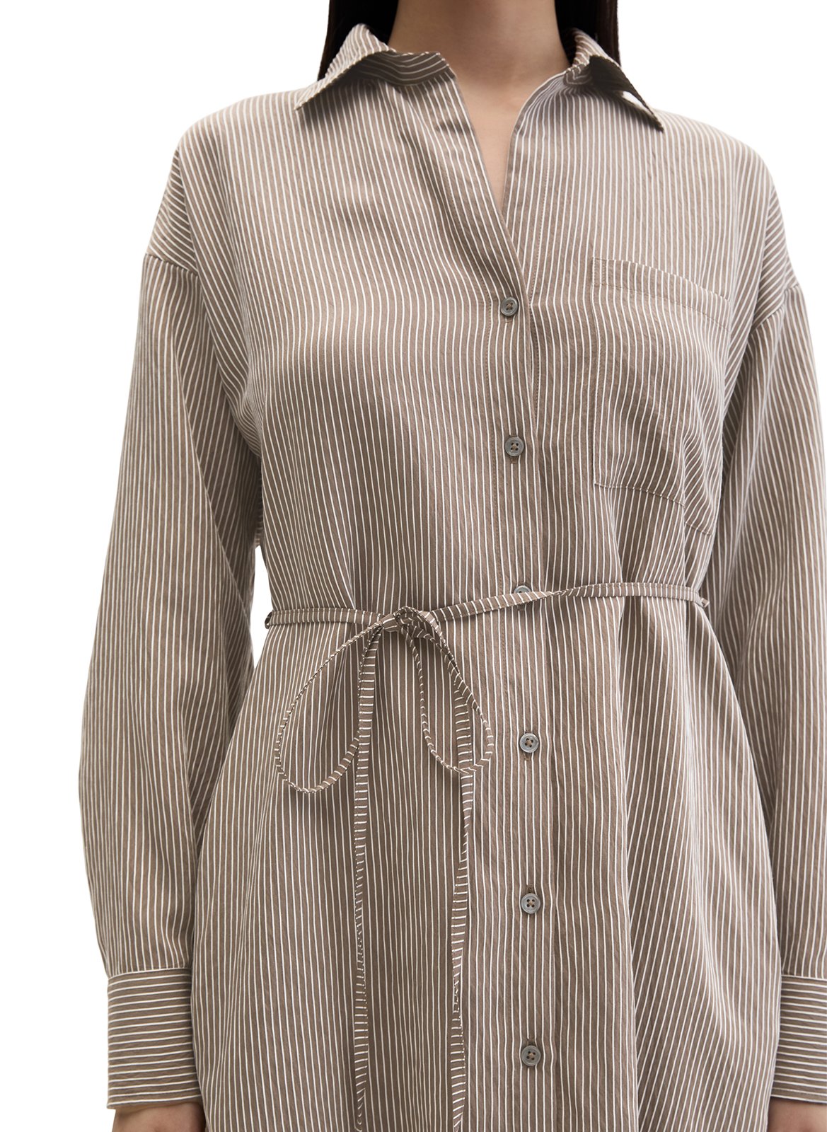 Korte, gestreepte jurk met V-hals MARC O'POLO Veelkleurig