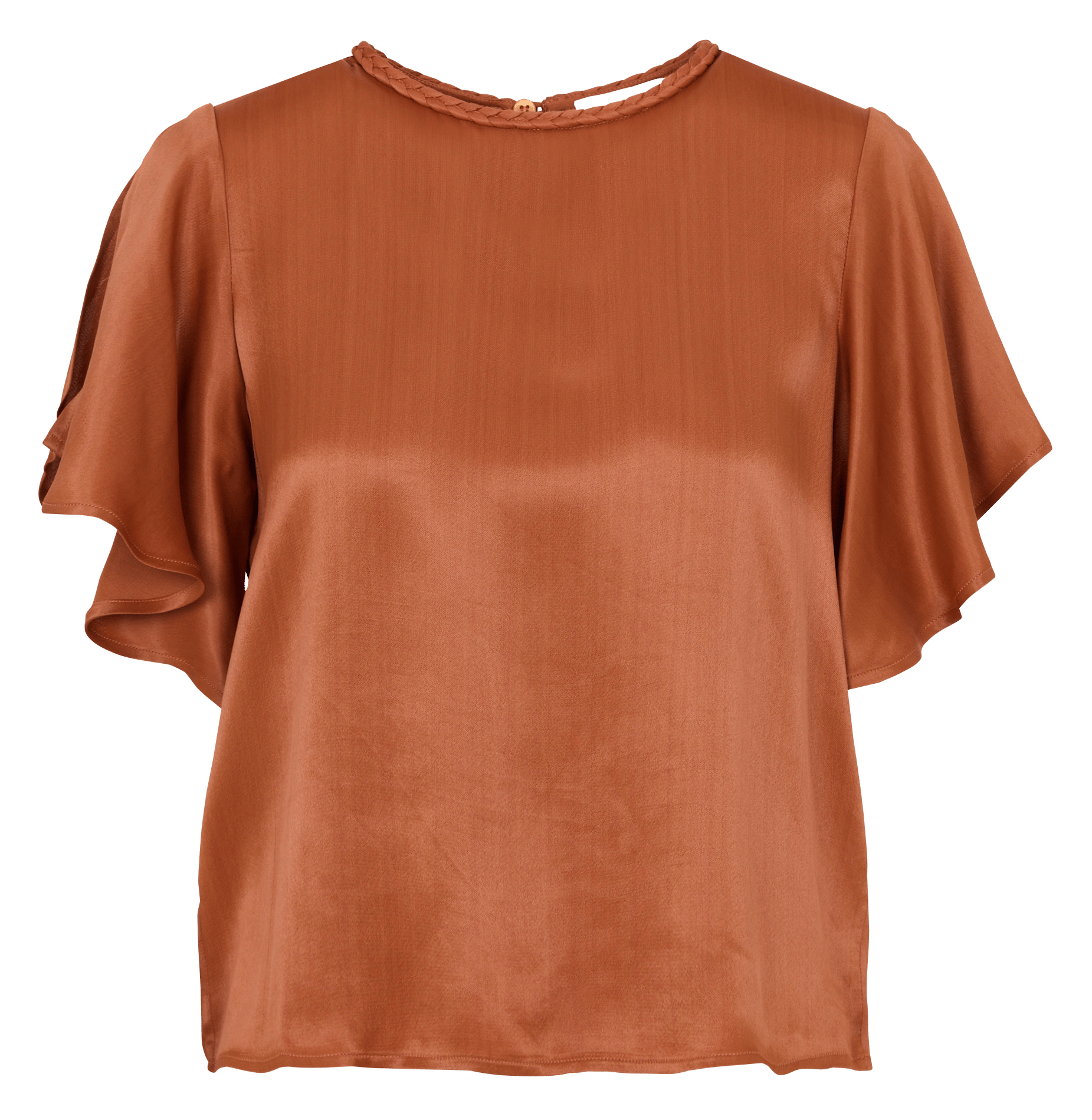 Flared round neck top MAISON 123 Red