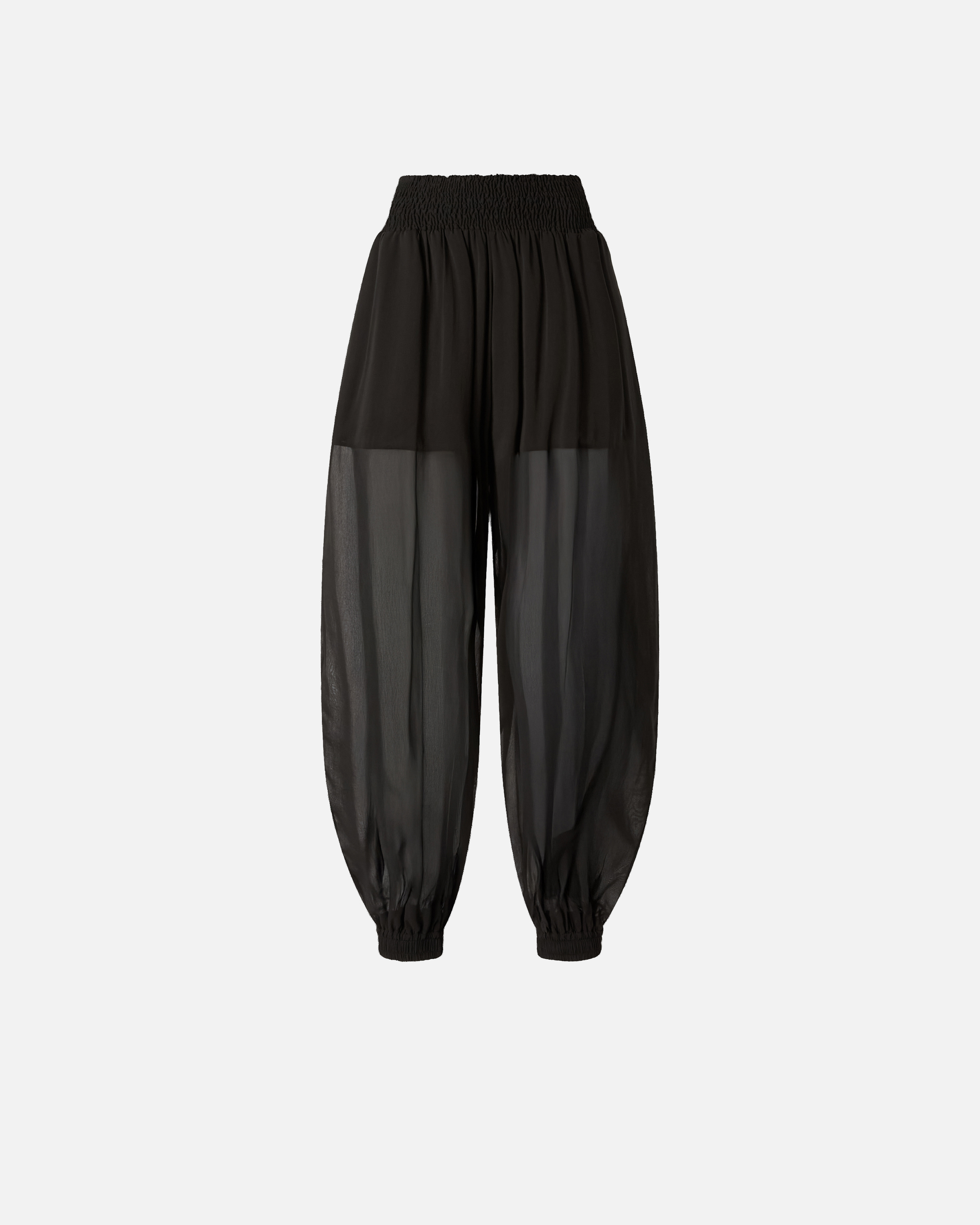 Pantalon ballon semi-transparent PINKO Noir