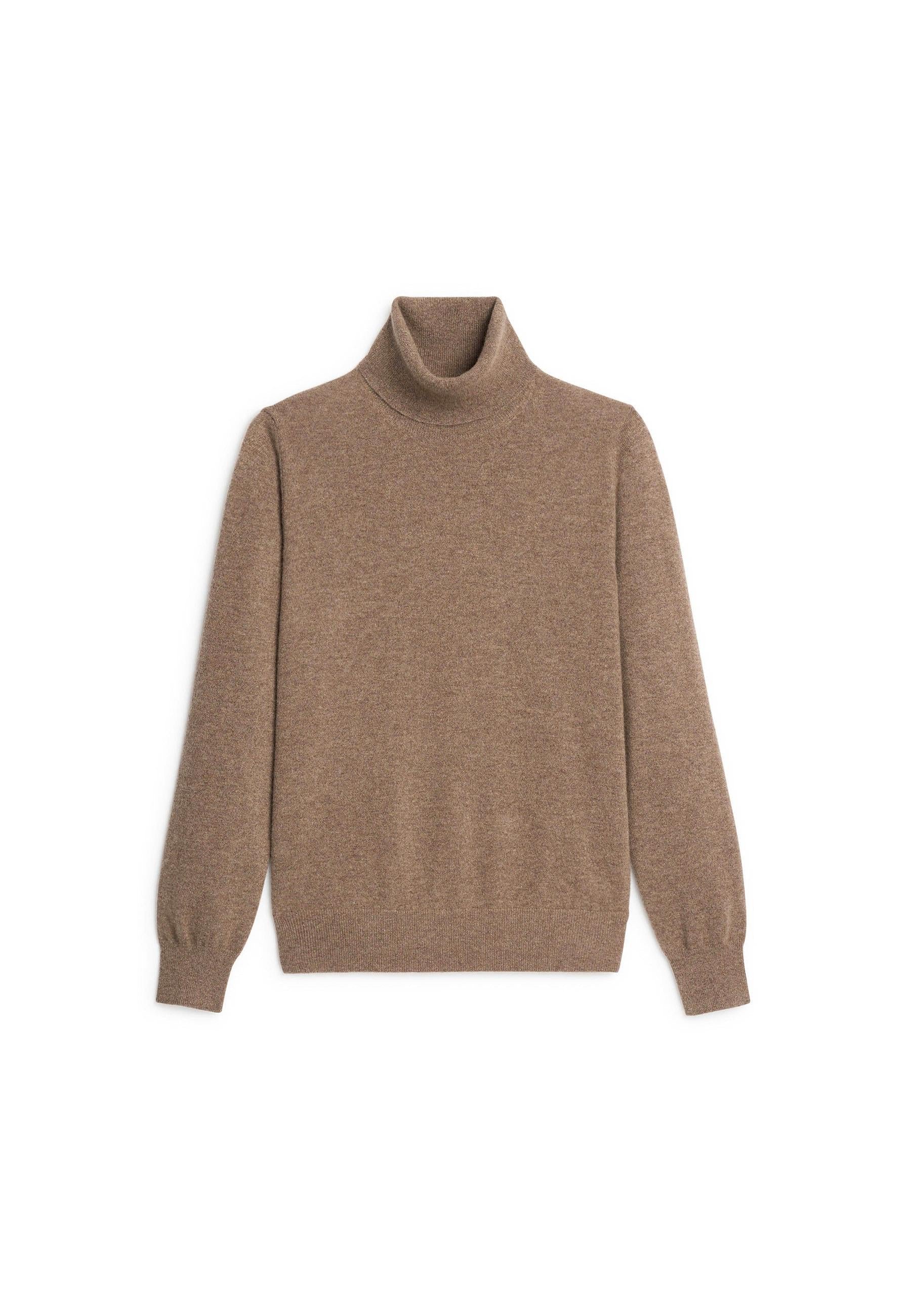 Pull col roulé en cachemire RODIER Marron