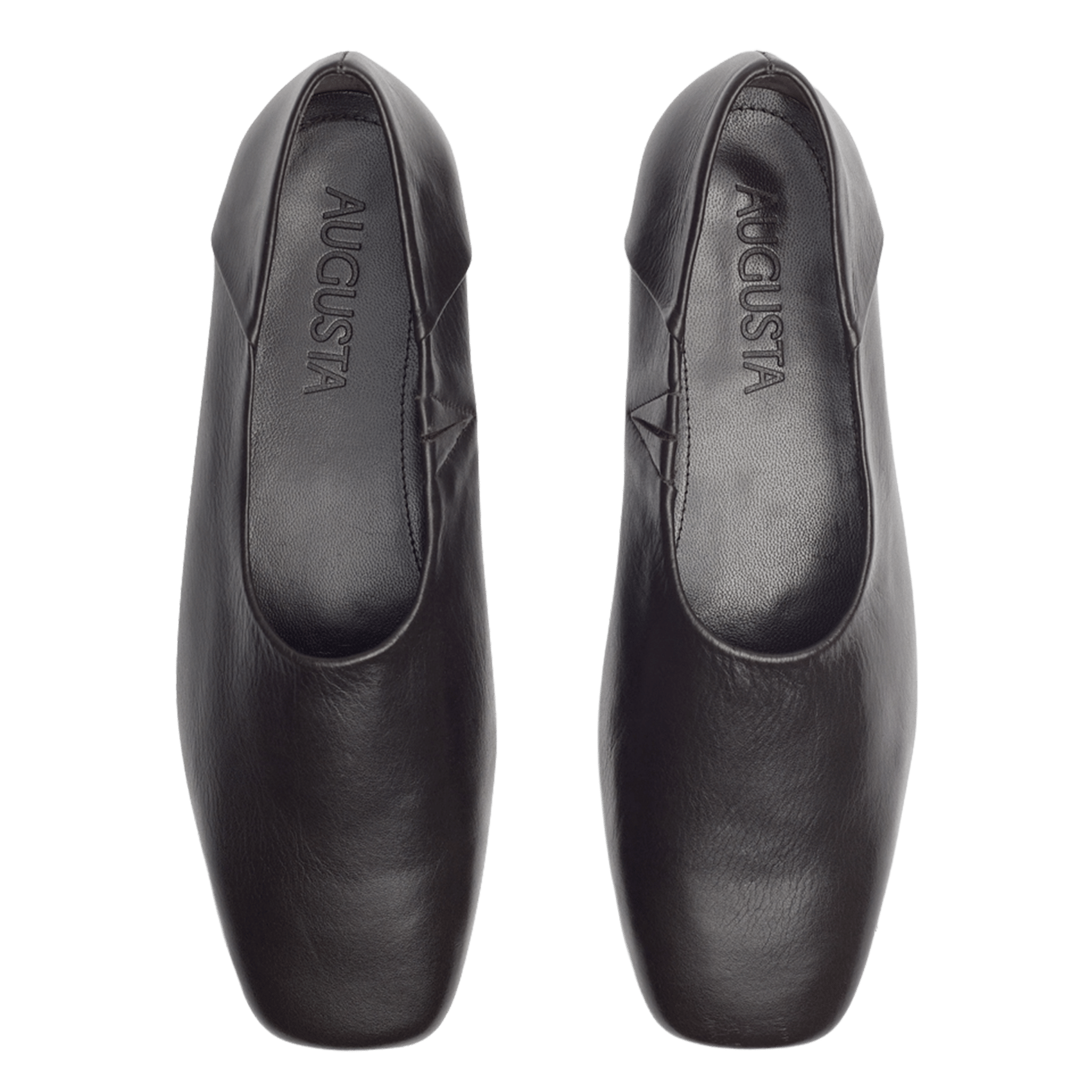 Leather ballet pumps AUGUSTA Brown