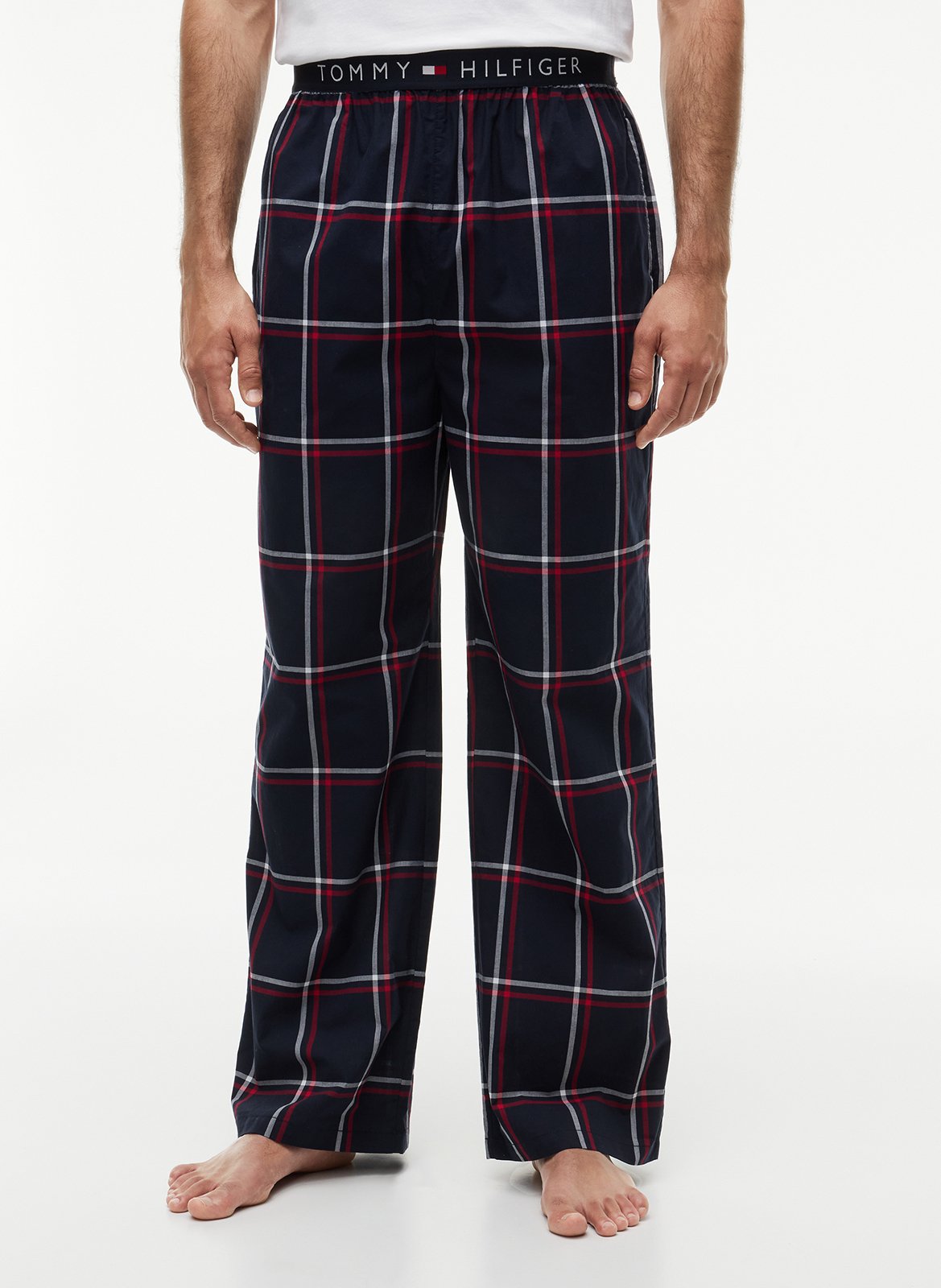 Bas de pyjama en coton TOMMY HILFIGER Rouge