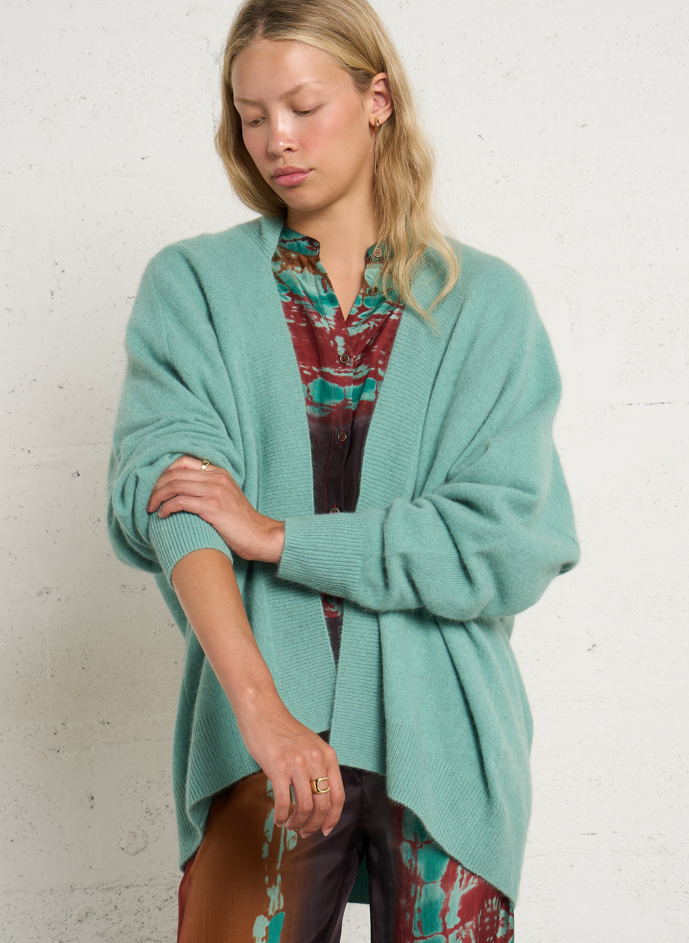 Oversized vest zonder sluiting MES DEMOISELLES Groen