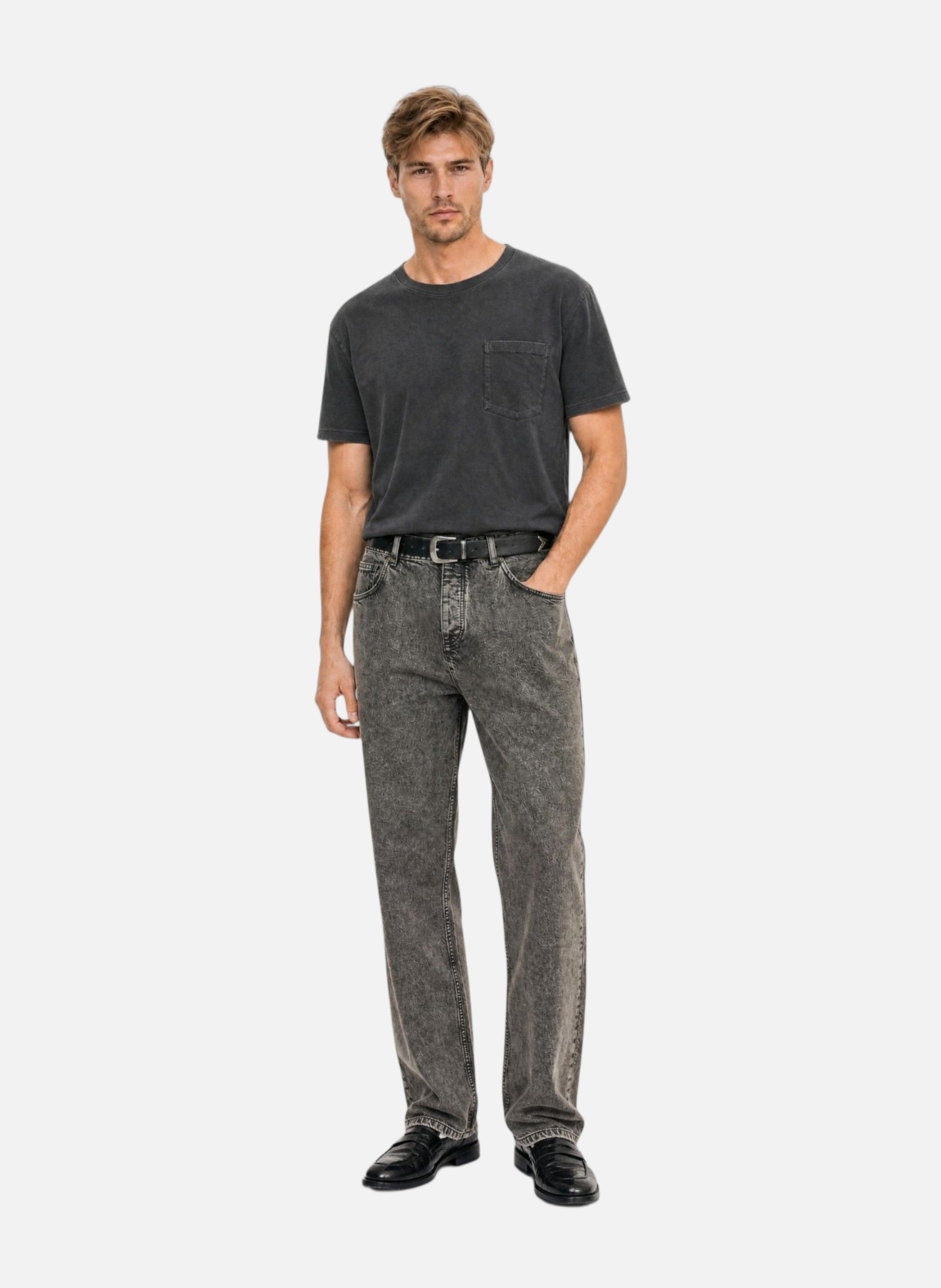 Washed black plain t-shirt THE KOOPLES Black