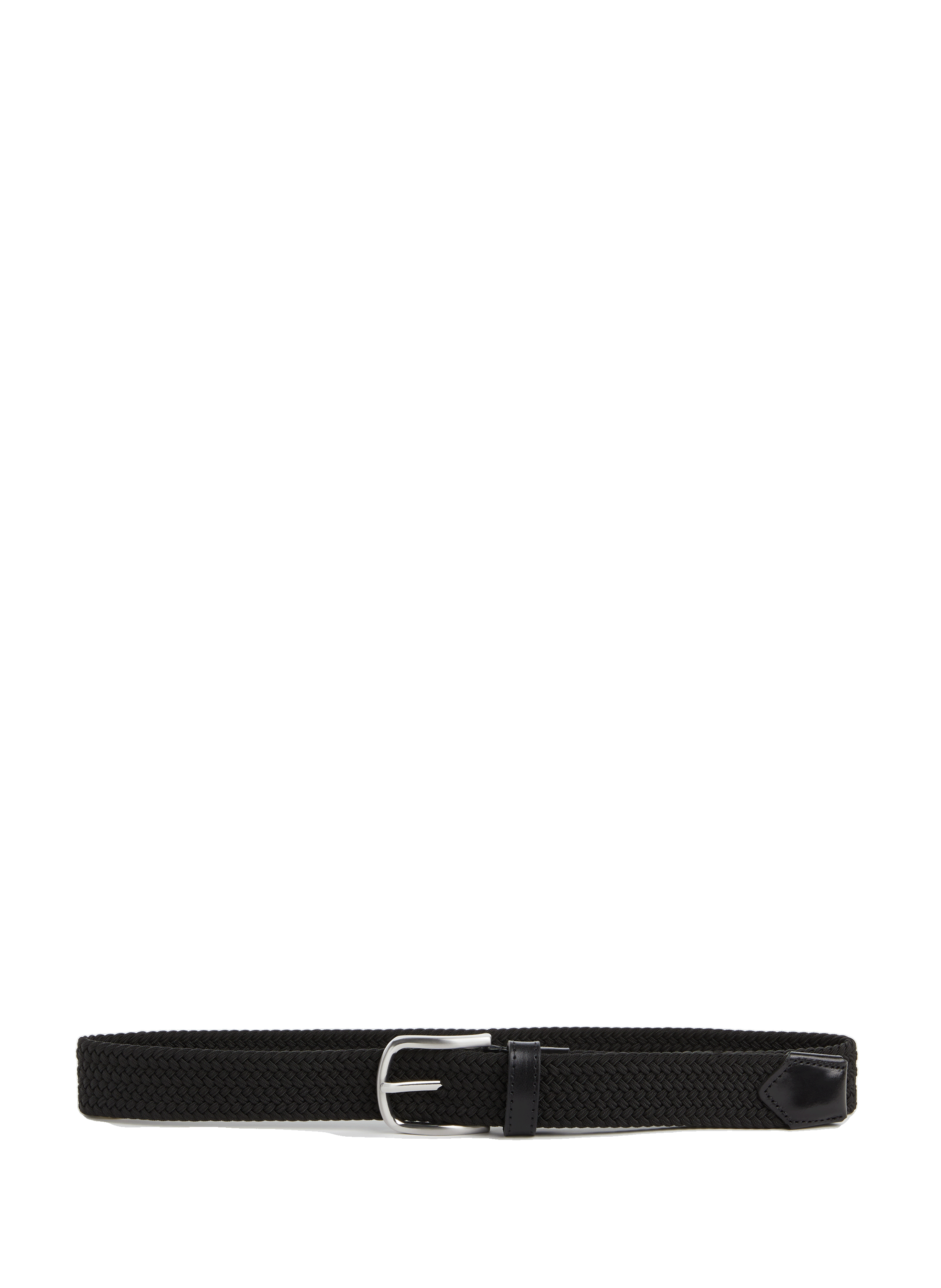Braided belt with elastic waistband 15177/35 1123 plain navy AU PRINTEMPS PARIS Black