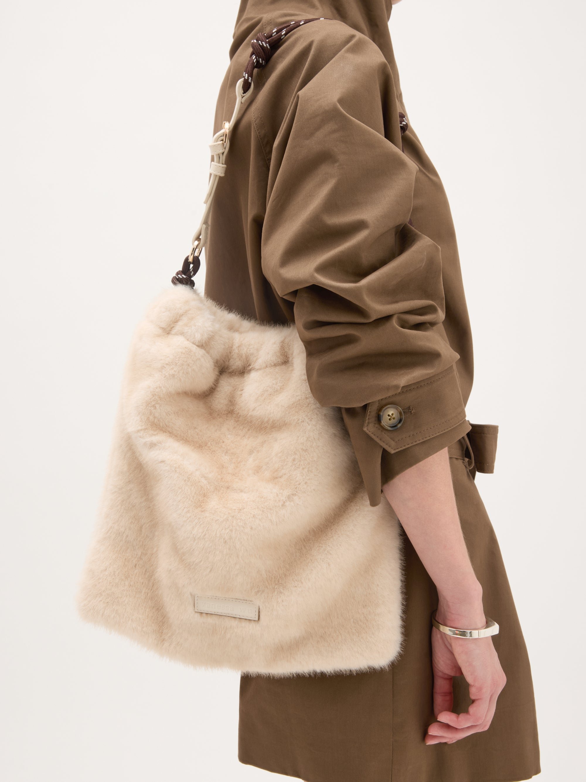 Oversized shoulder bag VANESSA WU Beige