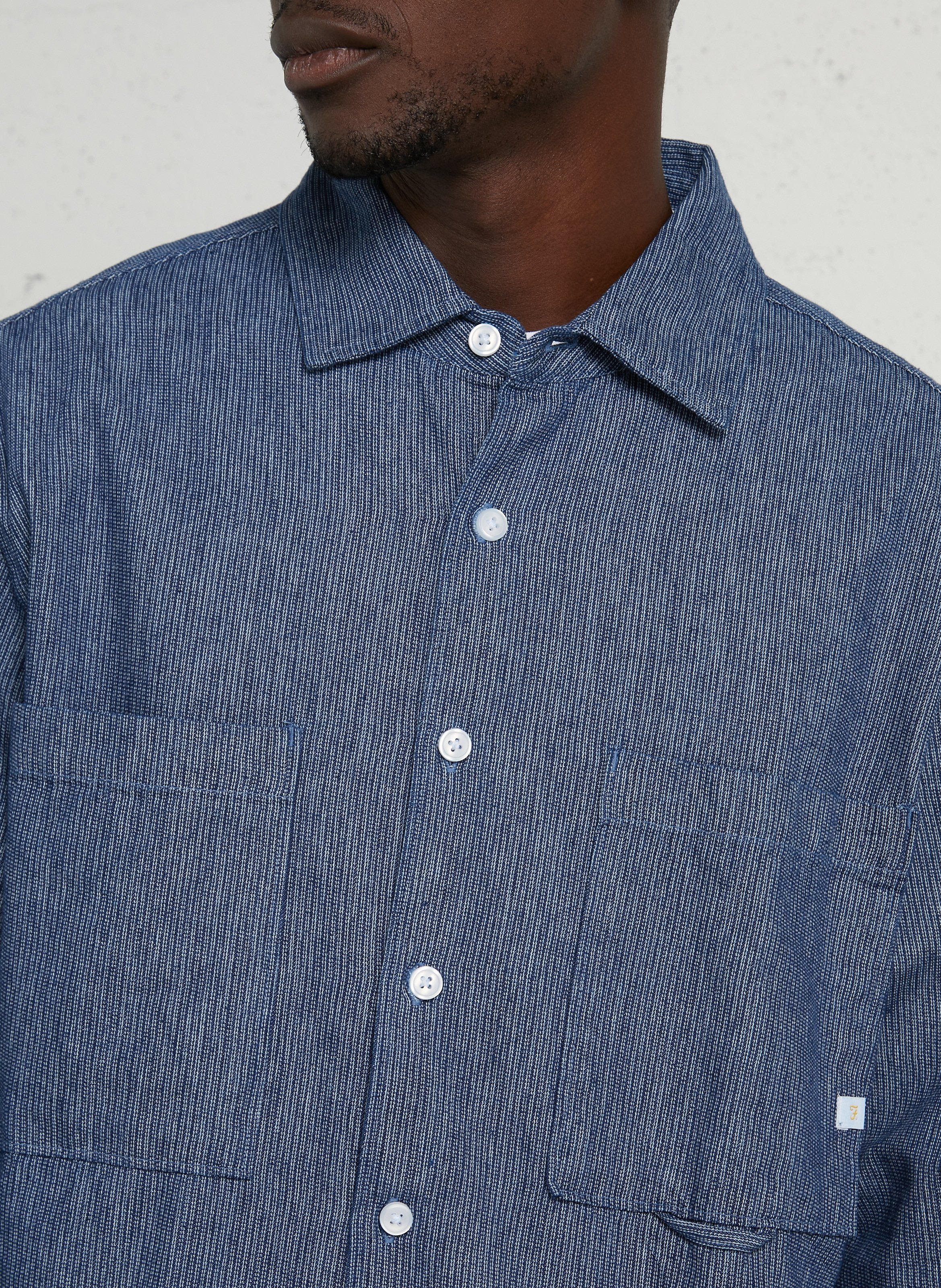 Chemise ample en coton biologique FARAH Bleu