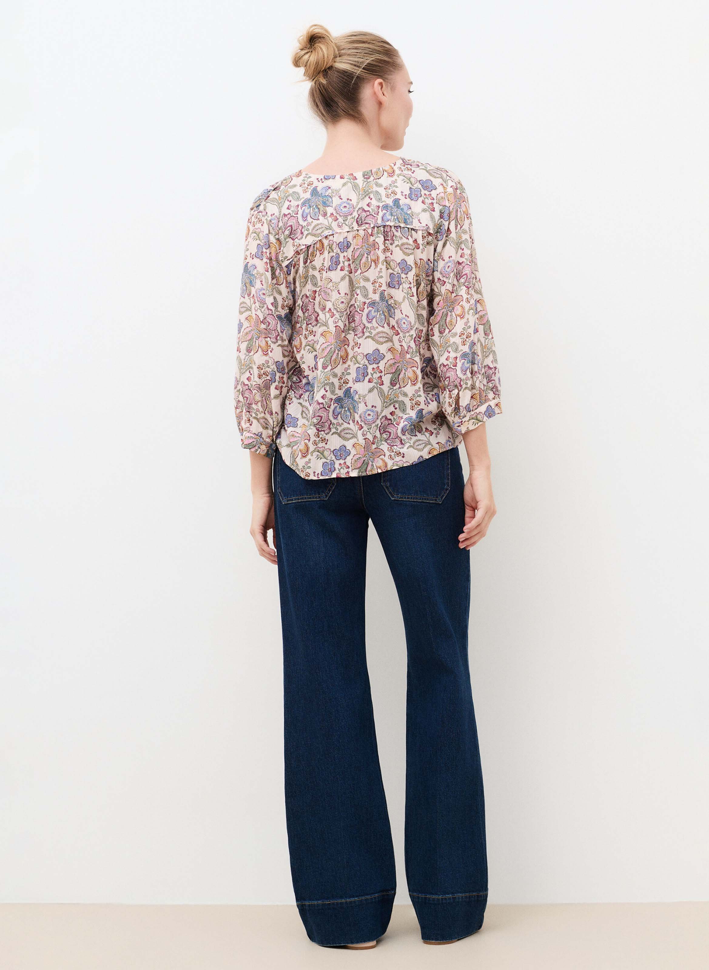 Fließende Bluse mit Print CAROLL Mehrfarbig