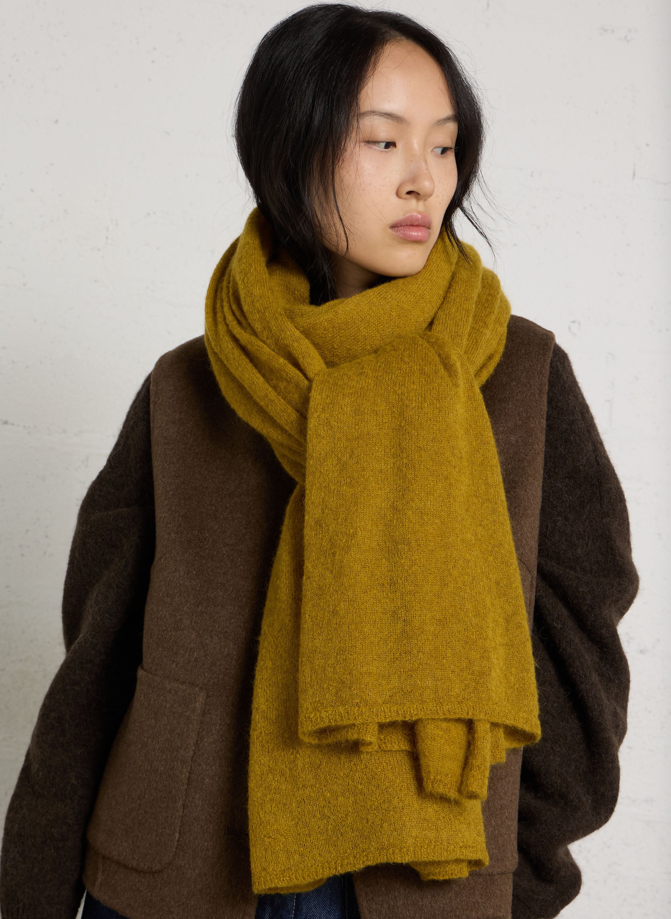 Echarpe en mohair mélangé DES PETITS HAUTS Vert