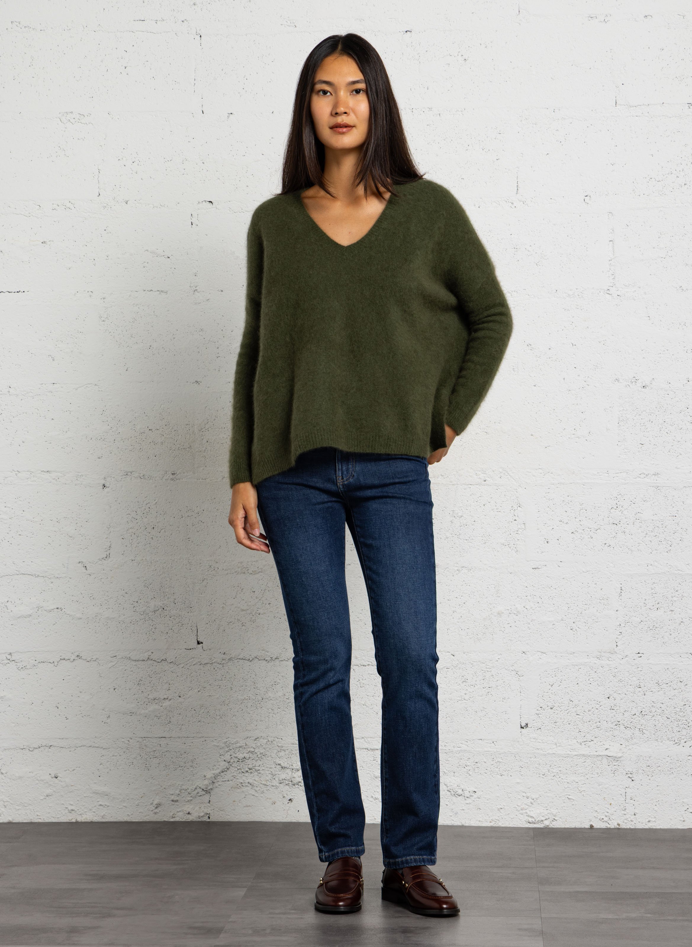 Gerade geschnittene Jeans aus Baumwollmischgewebe MAISON 123 Blau