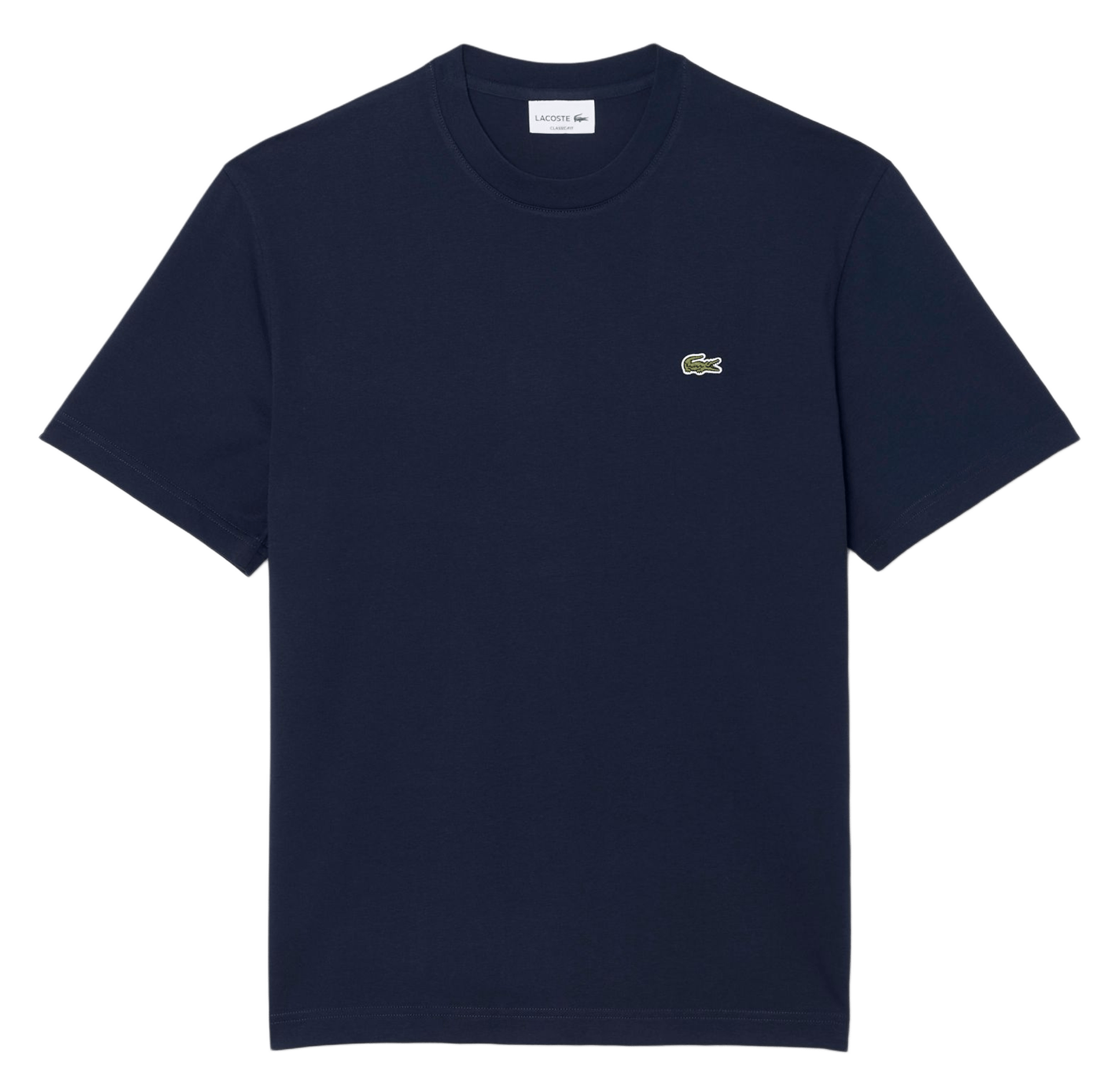 Einfarbiges T-Shirt mit Baumwolllogo LACOSTE Blau