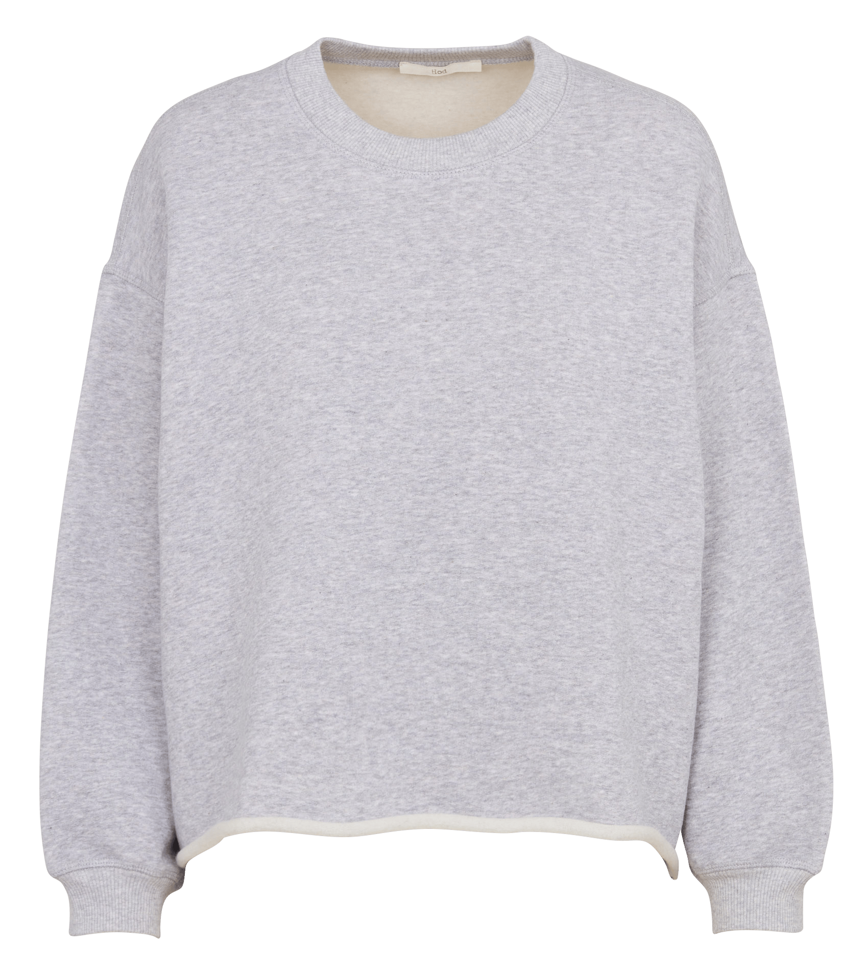 Oversized cotton-blend sweatshirt with round neck HOD PARIS Grey