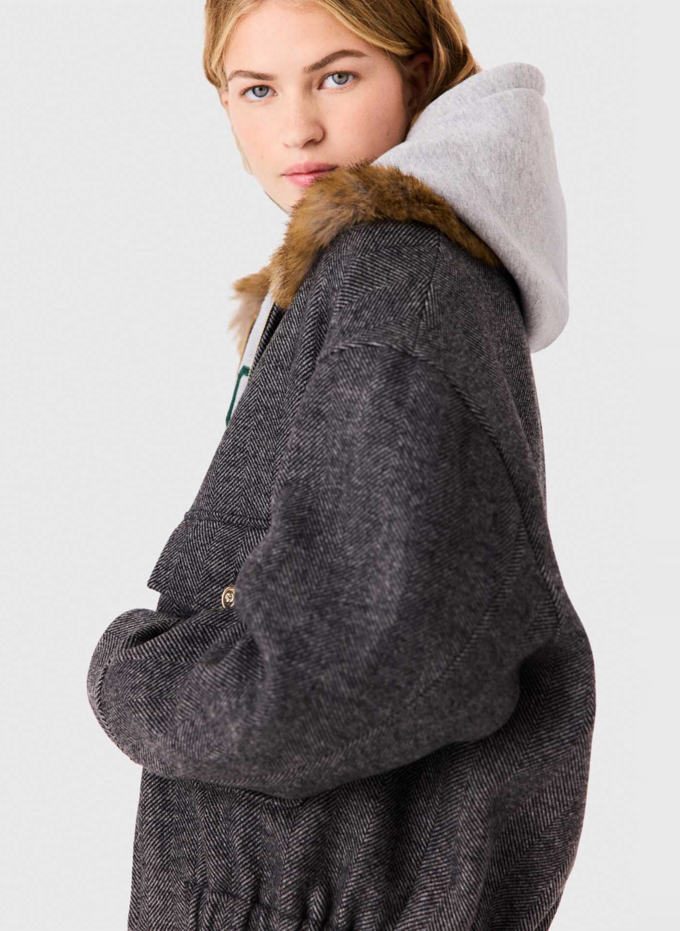 Oversized wool-blend jacket MAJE Grey