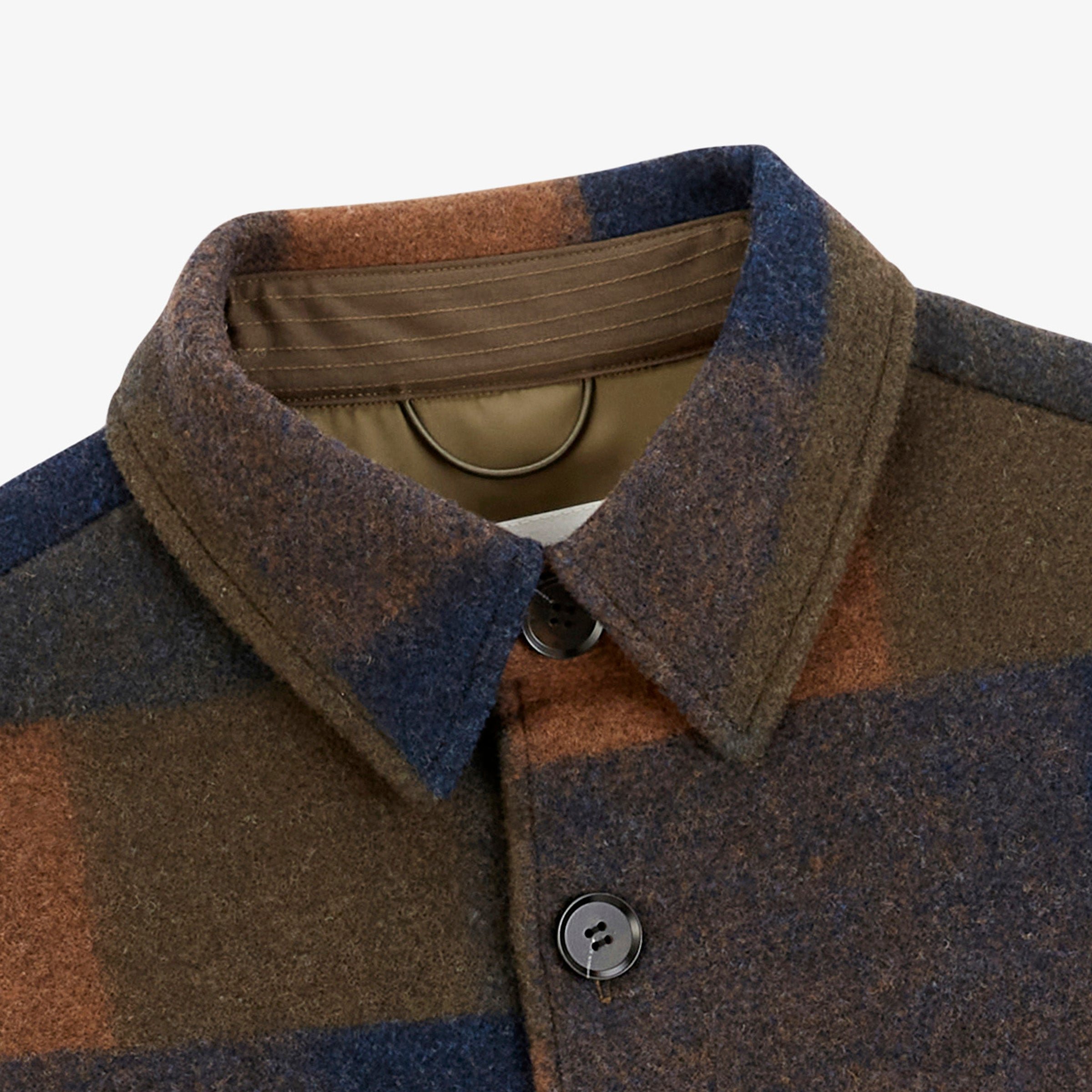 Multicoloured checked patchwork TRAP overshirt SERGE BLANCO Multicolored