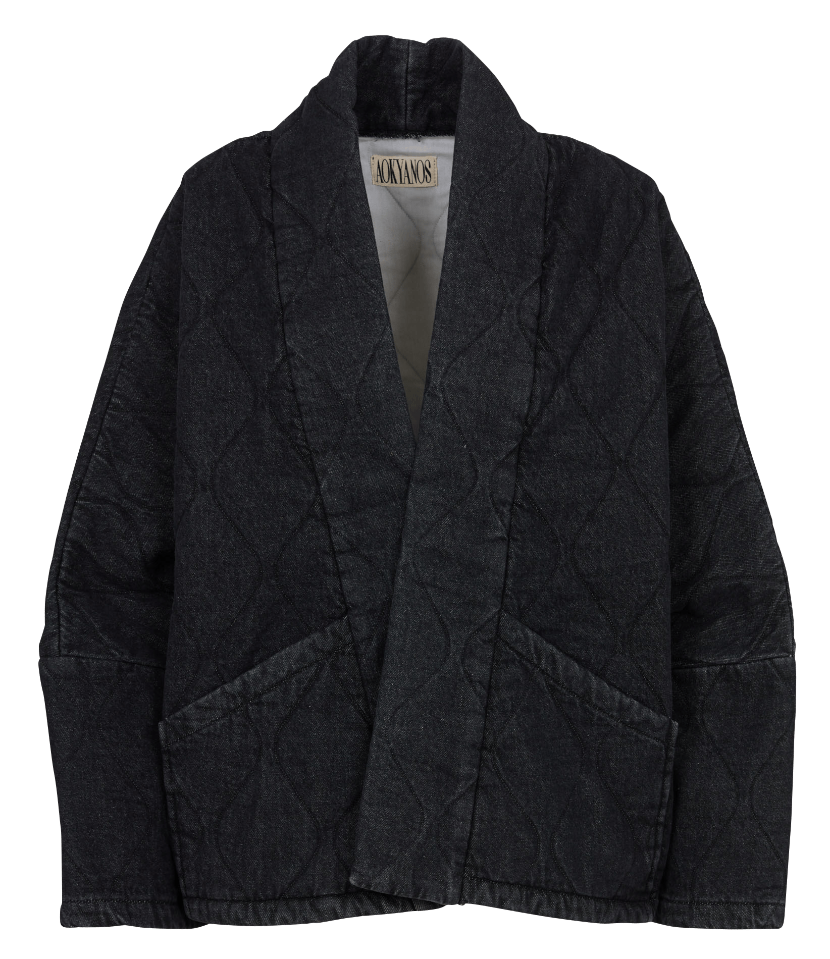 Gewatteerd denim jack van katoen AOKYANOS Blauw