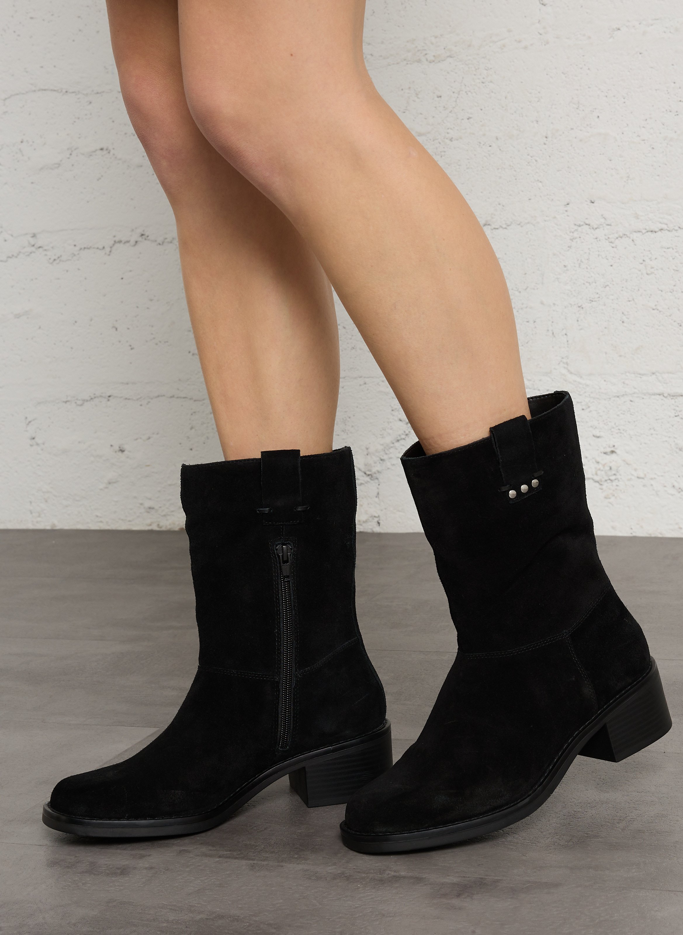 Stiefeletten DIGBY SLOUCH mit Reißverschluss aus Leder CLARKS Schwarz