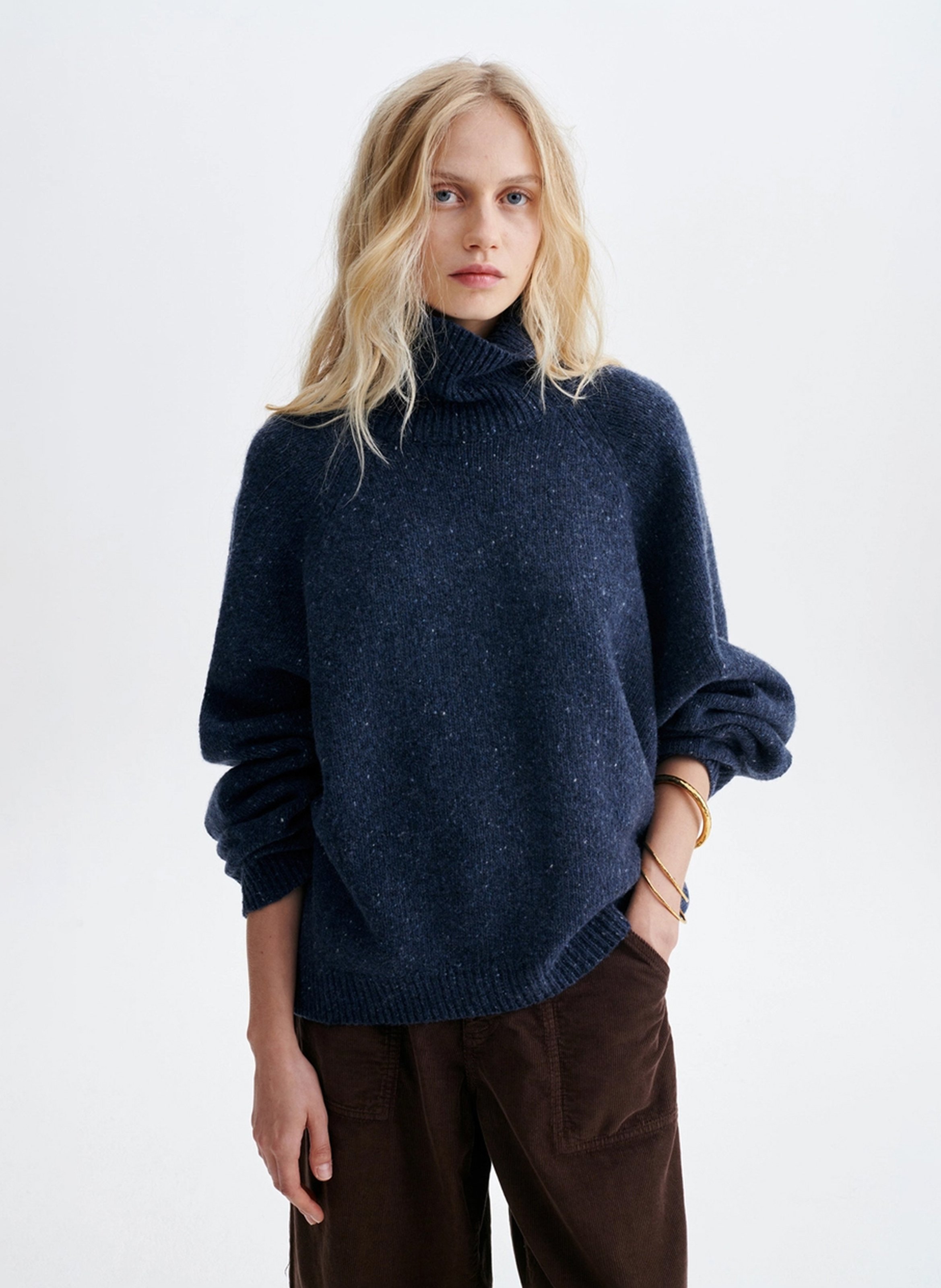 Wool-blend turtleneck sweater VANESSA BRUNO Blue
