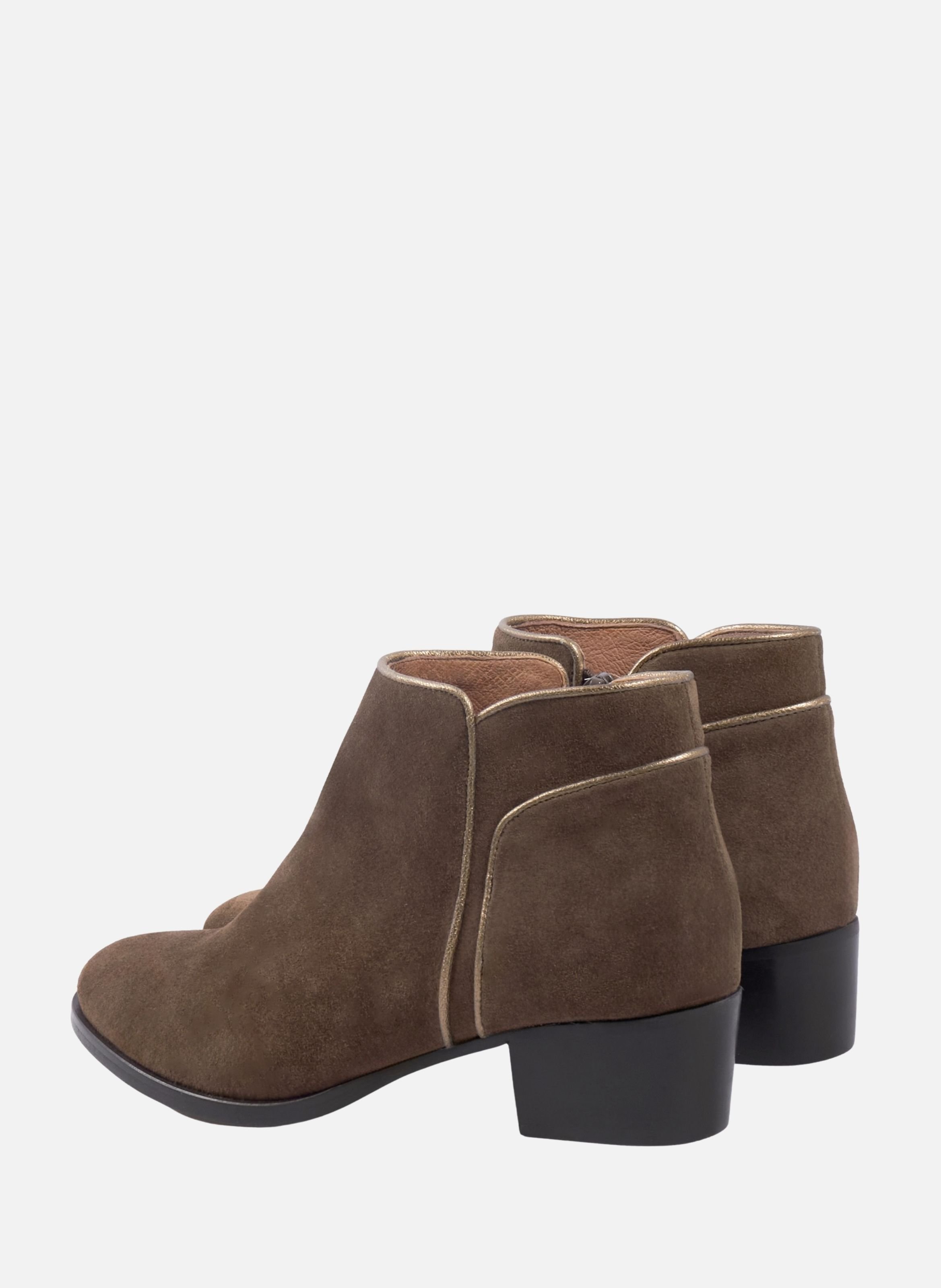 Mid-heel suede leather ankle boots JULES & JENN Multicolored