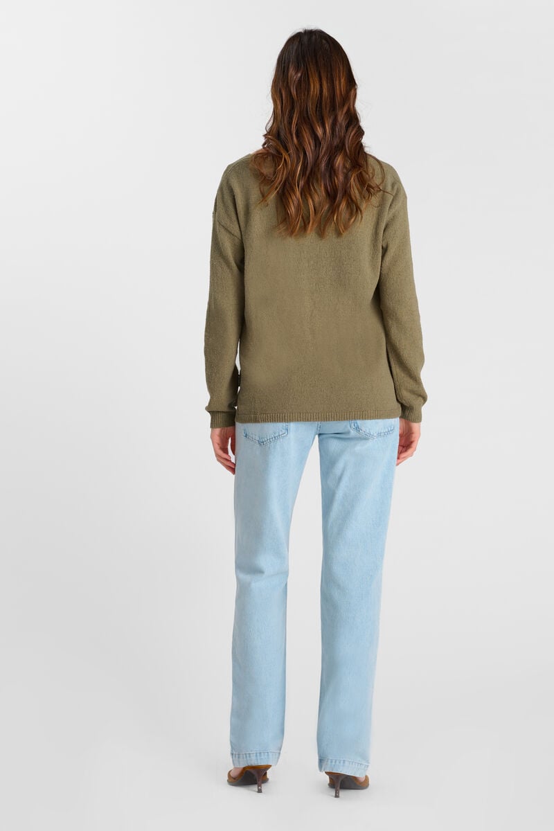 V-neck sweater LE TEMPS DES CERISES Khaki