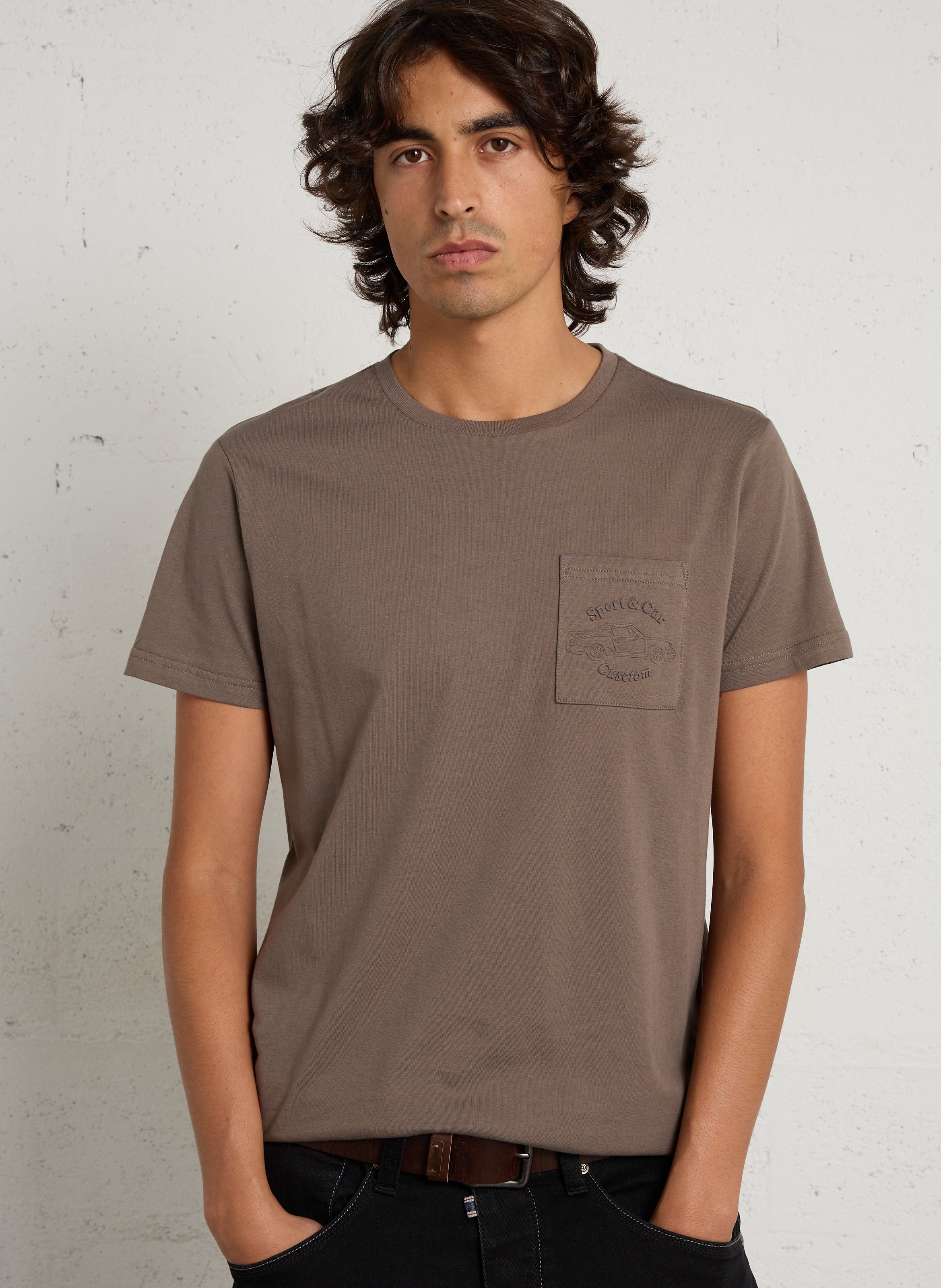 Tee-shirt droit col rond en coton LE TEMPS DES CERISES Blanc