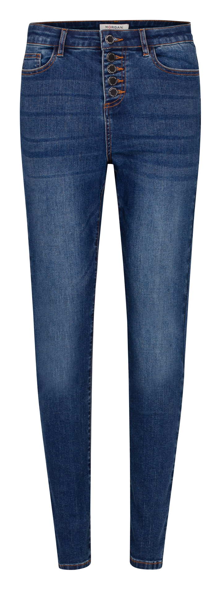 Slimfit-Jeans aus Baumwoll-Mix MORGAN Blau