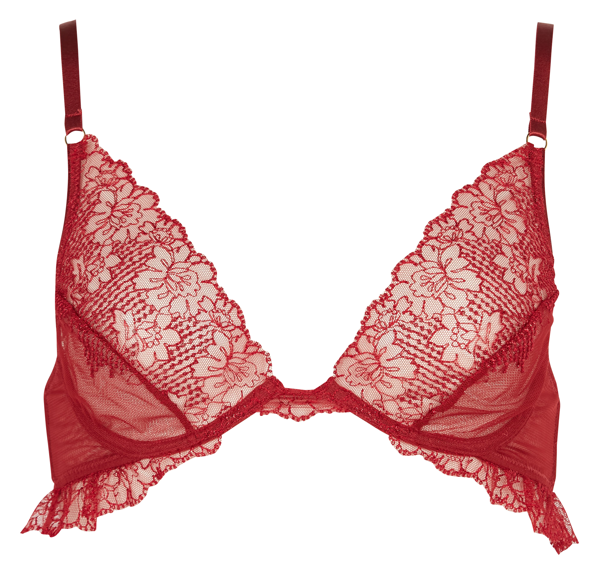 Triangel-BH aus Spitze JOLIES MOMES Pflaume