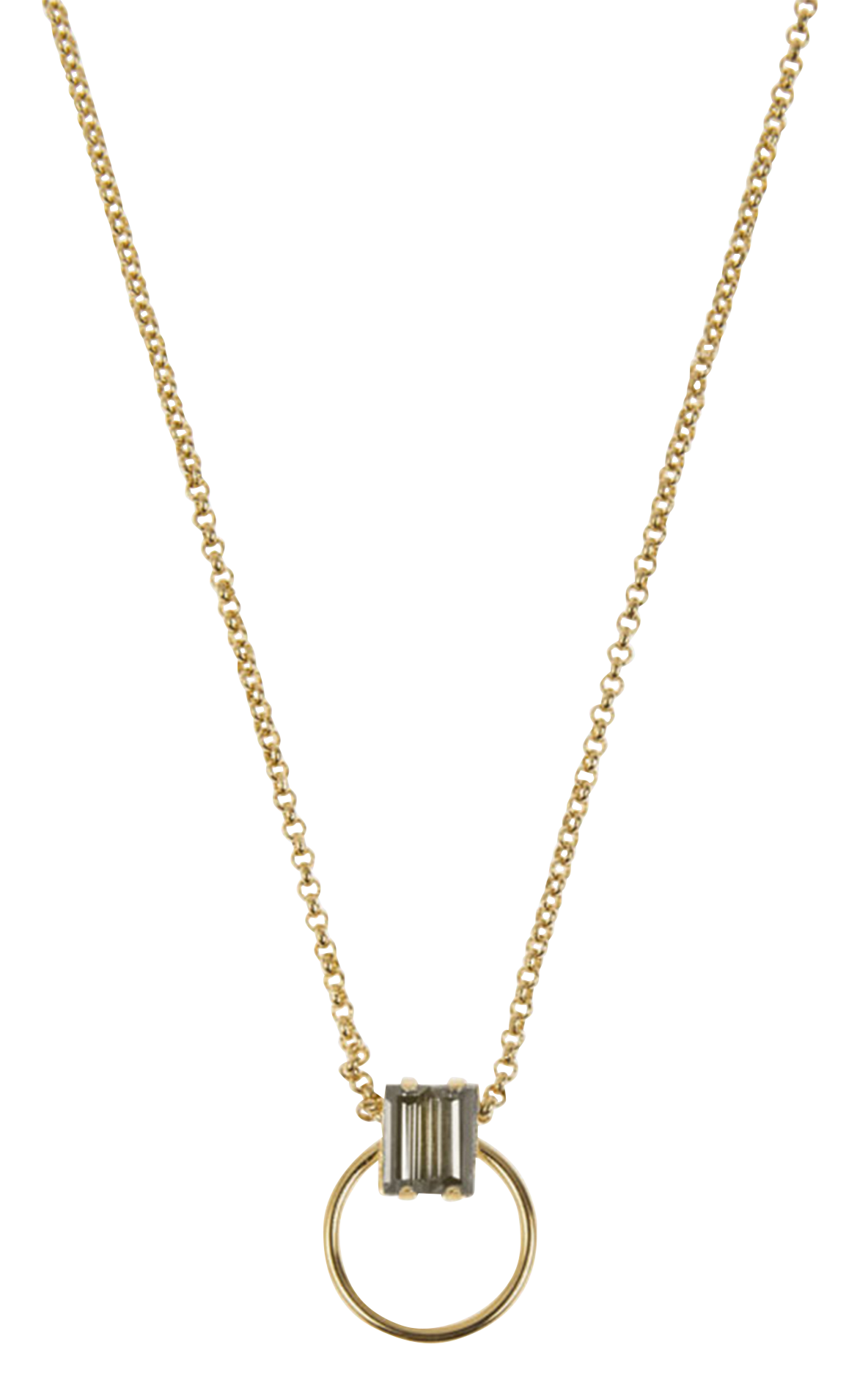 Gold-plated brass necklace MEDECINE DOUCE Grey